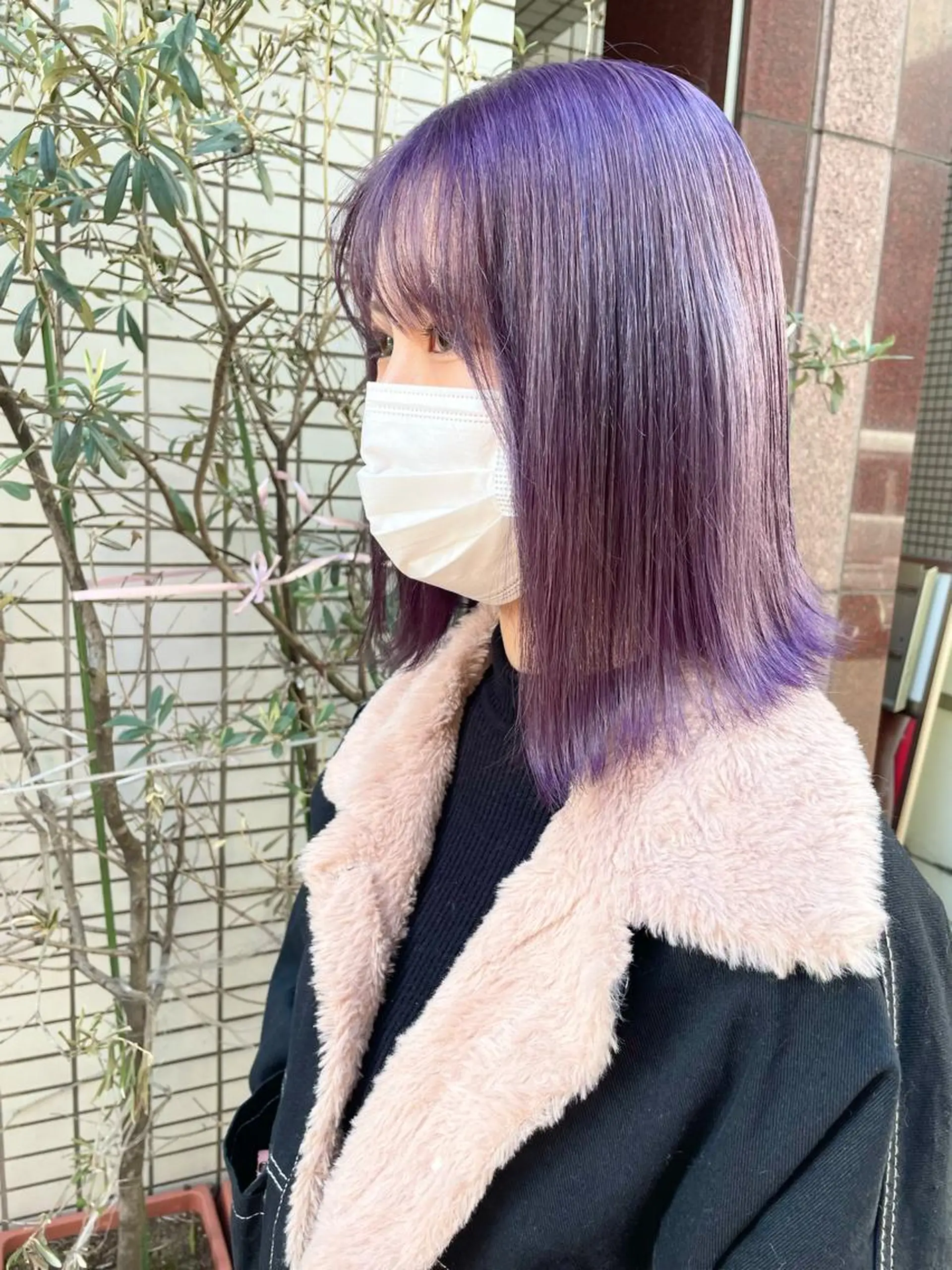 セミロング カラー ヘアアレンジ ヘアカラー トリートメント ハイトーンピンク🍑 ブリーチ🍑RINAのヘアスタイル