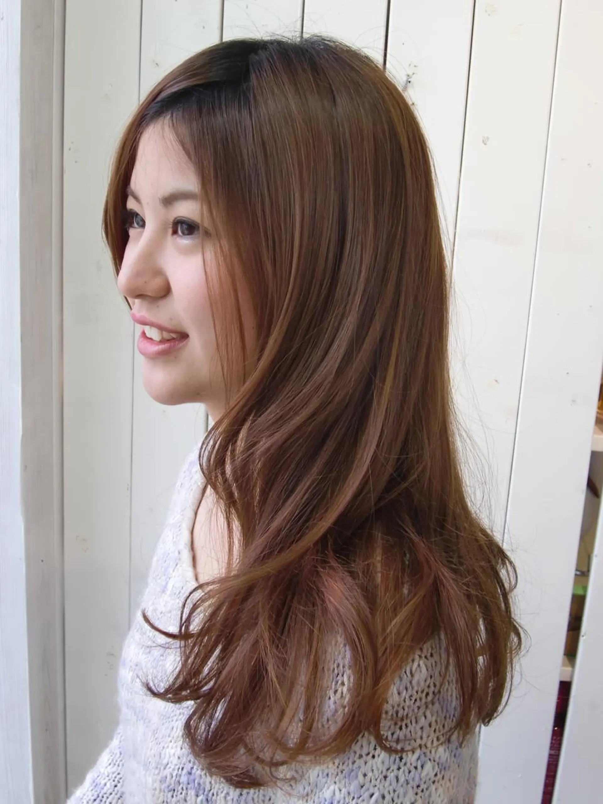セミロング 西新美容室 ナチュラルオーブンのヘアスタイル