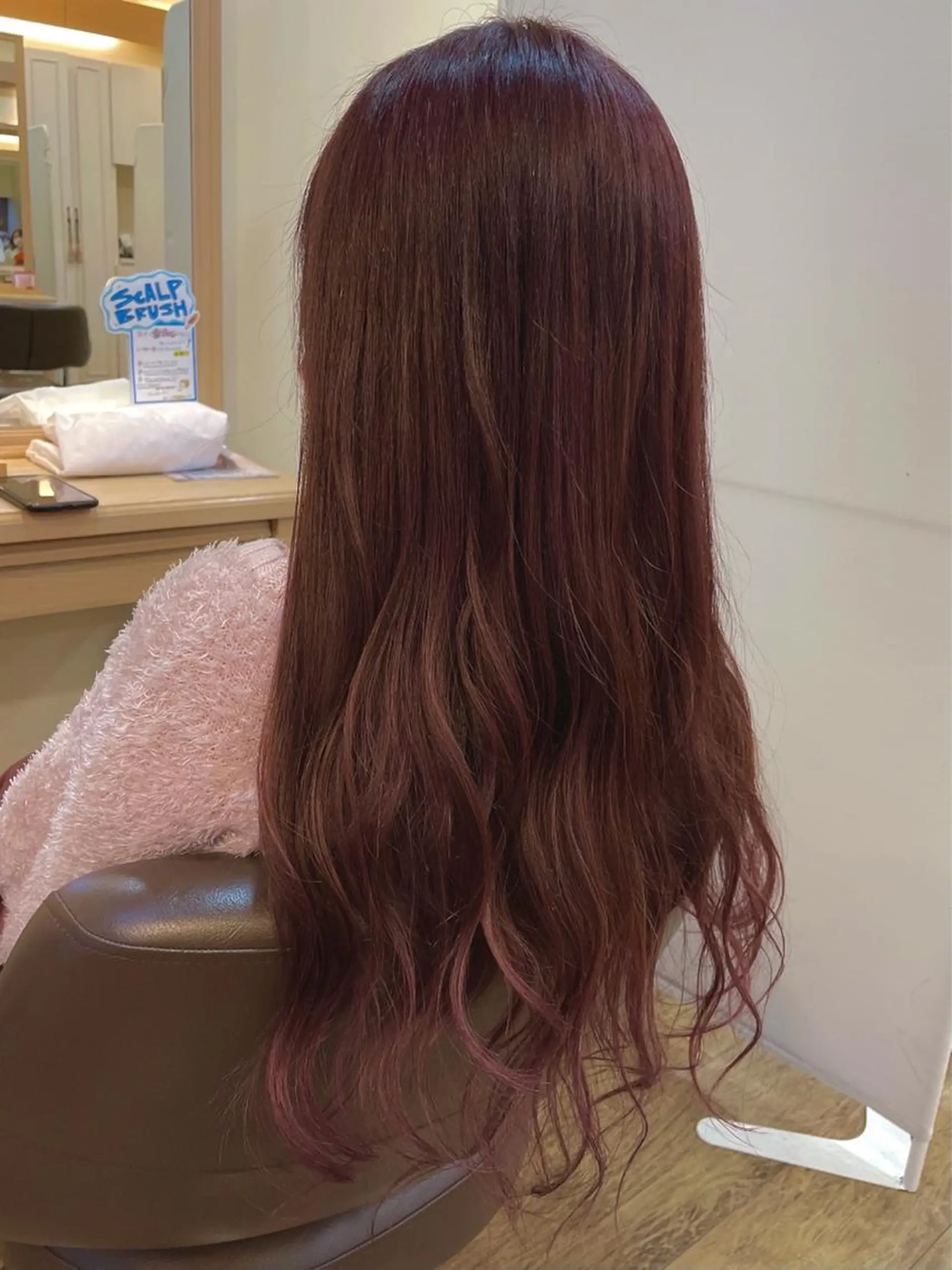 ロング カラー バレイヤージュ ピンクカラー レイヤーカット メンズパーマ🌀/ 中村郁未のヘアスタイル