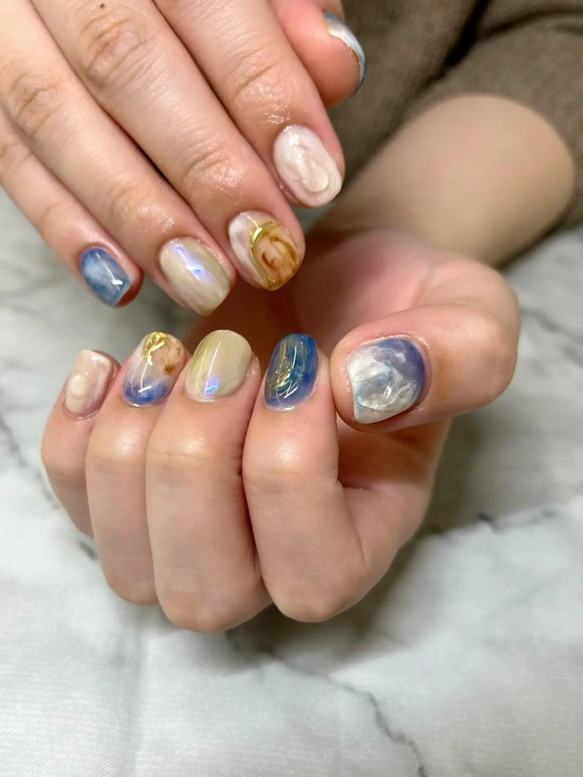ネイル ニュアンスネイル MUKUTOU nail 　YUKIのネイルデザイン
