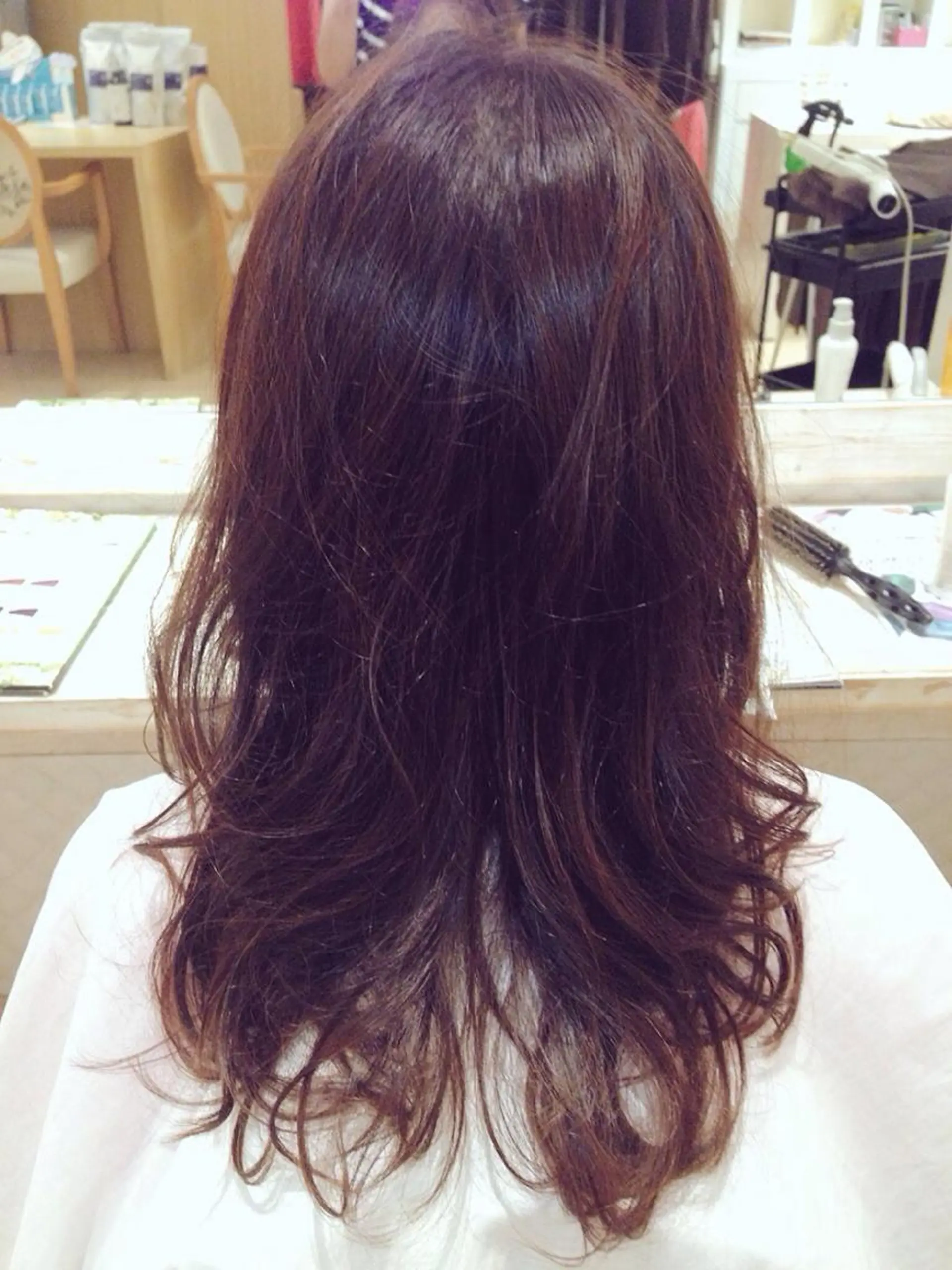 セミロング カラー ブラウンカラー ピンクカラー ピンクブラウン IVY joure Suzu.のヘアスタイル