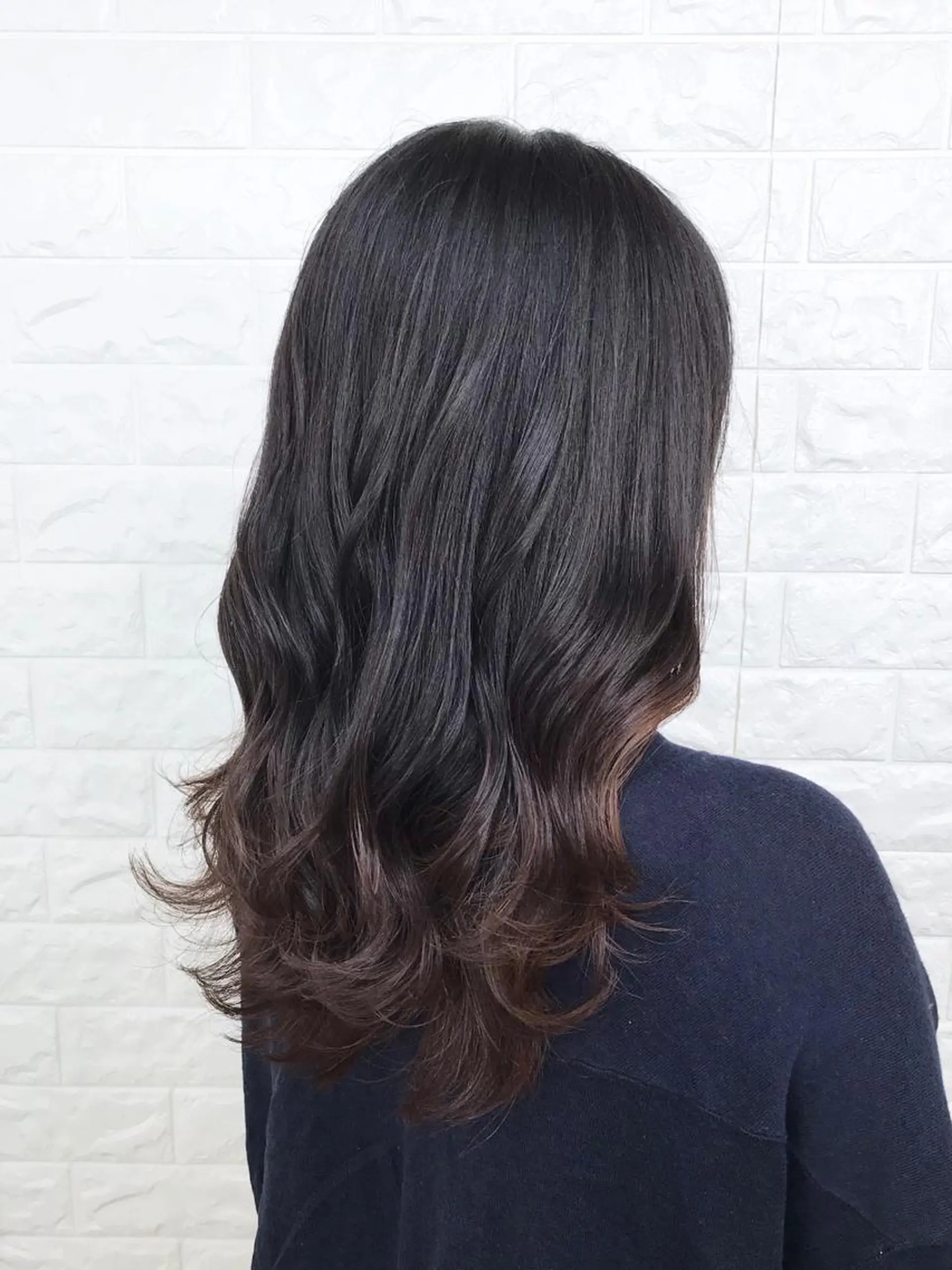 セミロング カラー エイジングケア特化 美容師✂️山崎竜二のヘアスタイル