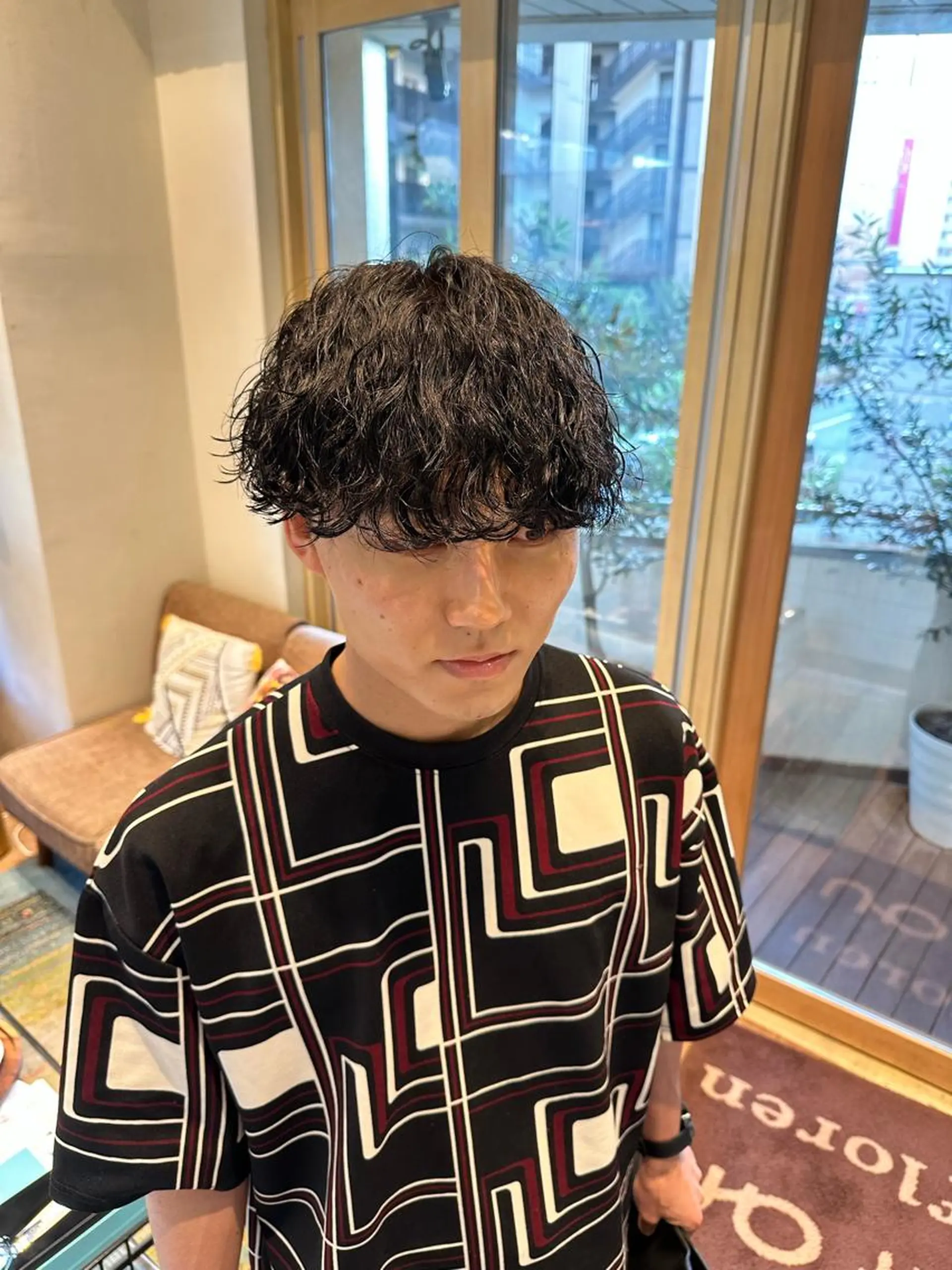 パーマ メンズ メンズパーマ 波巻きパーマ カット パーマ ハマベ イクト FLORENのヘアスタイル