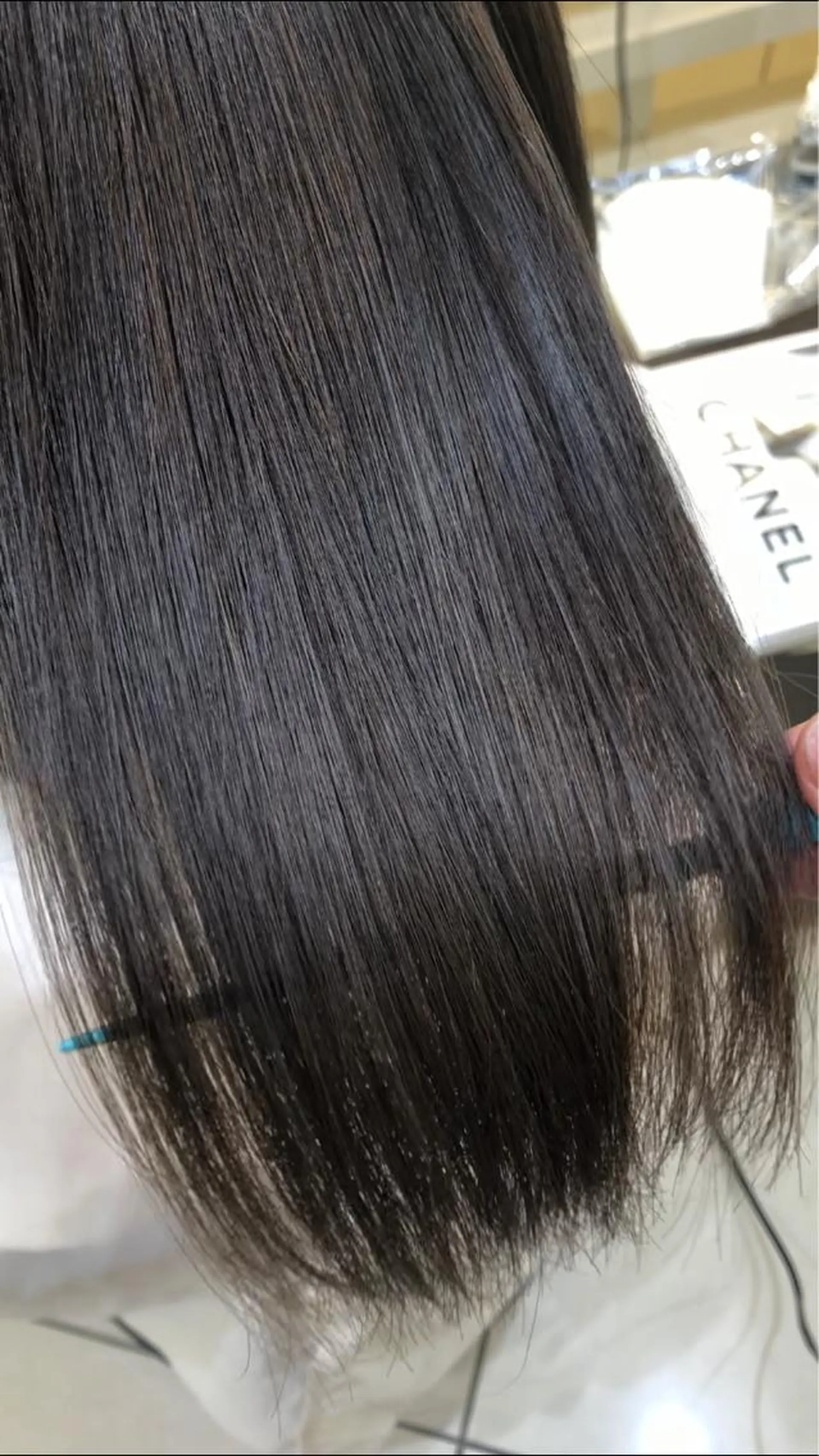 カット プレイングカラー🤍 細めハイライトのヘアスタイル