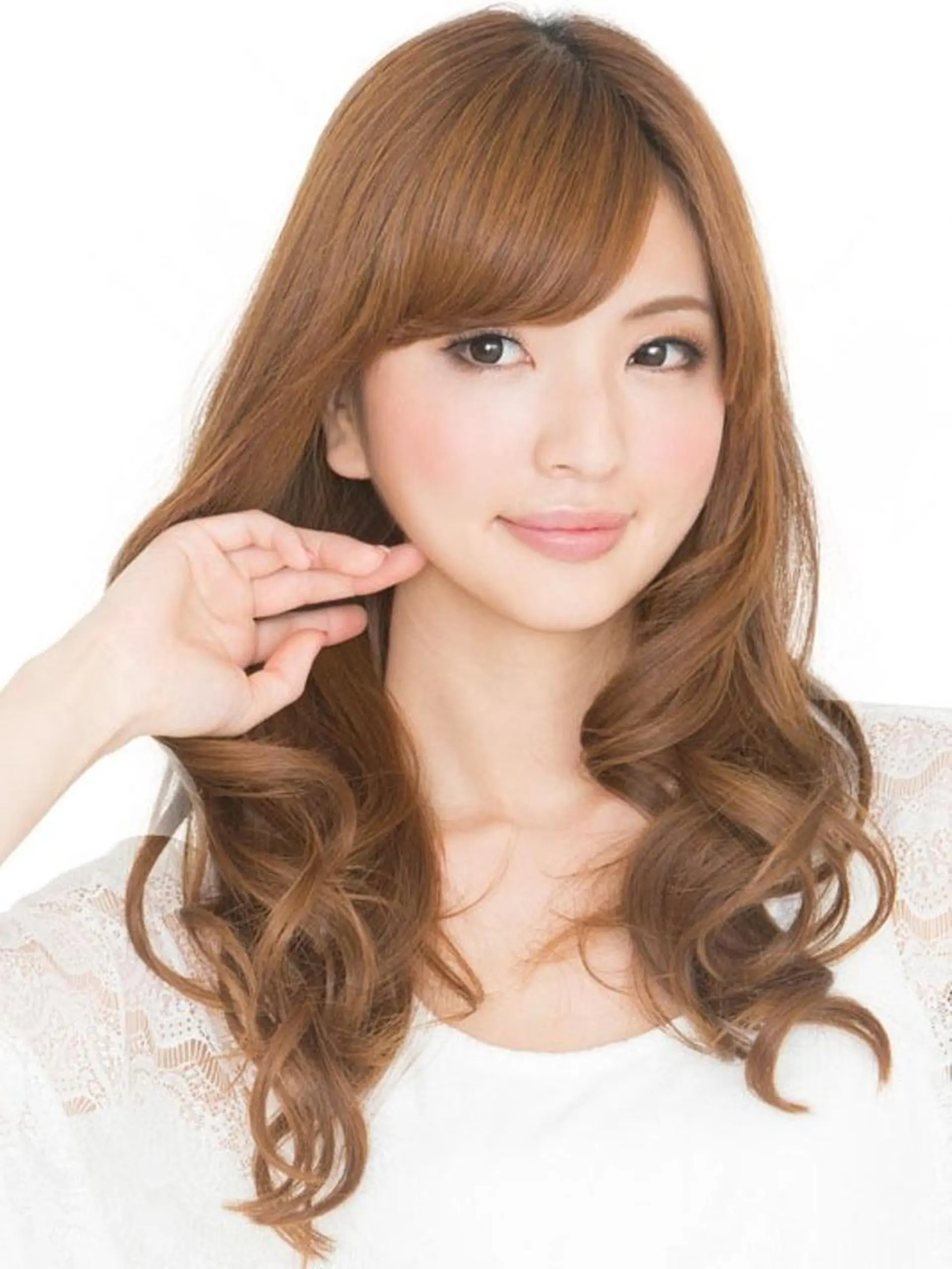 セミロング カラー パーマ セミロングパーマ ベージュカラー ハイトーンカラー デジタルパーマ カット パーマ トリートメント 山田 周のヘアスタイル