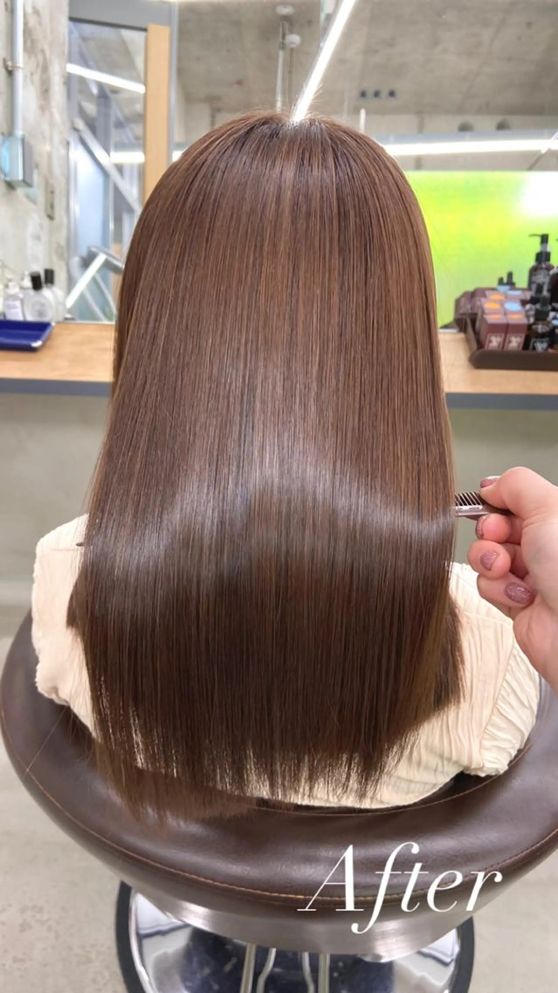 セミロング 髪質改善 トリートメント トリートメント 髪質改善特化newi ‎🤍amaneのヘアスタイル
