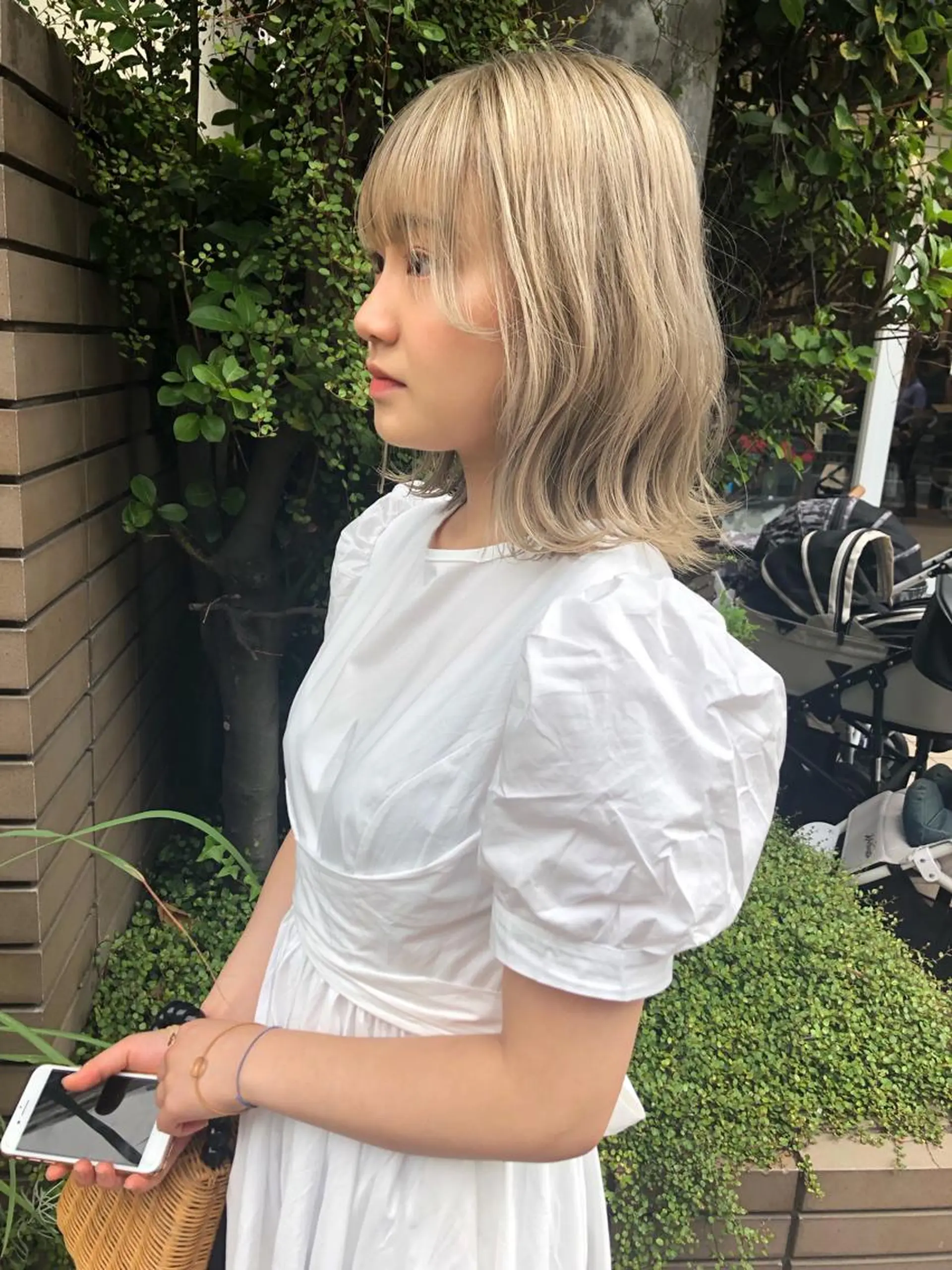 ミディアム カラー ブロンド 外国人風カラー Pia hair Design Yakuin所属・Pia ツボイ ケイタのヘアスタイル