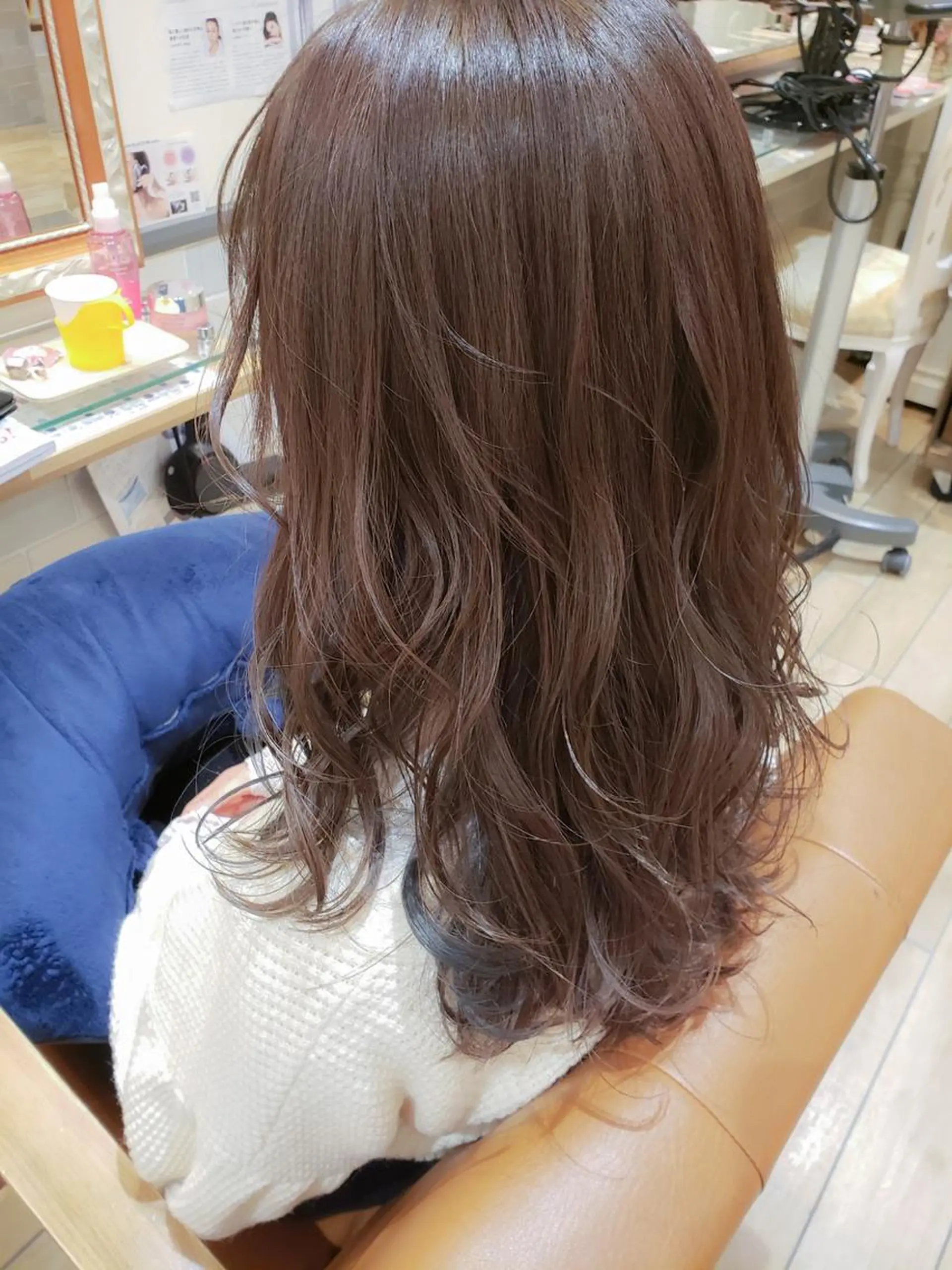 ロング カラー ブラウンカラー ピンクカラー 韓国レイヤー/透明感 カラー/髪質改善角所のヘアスタイル