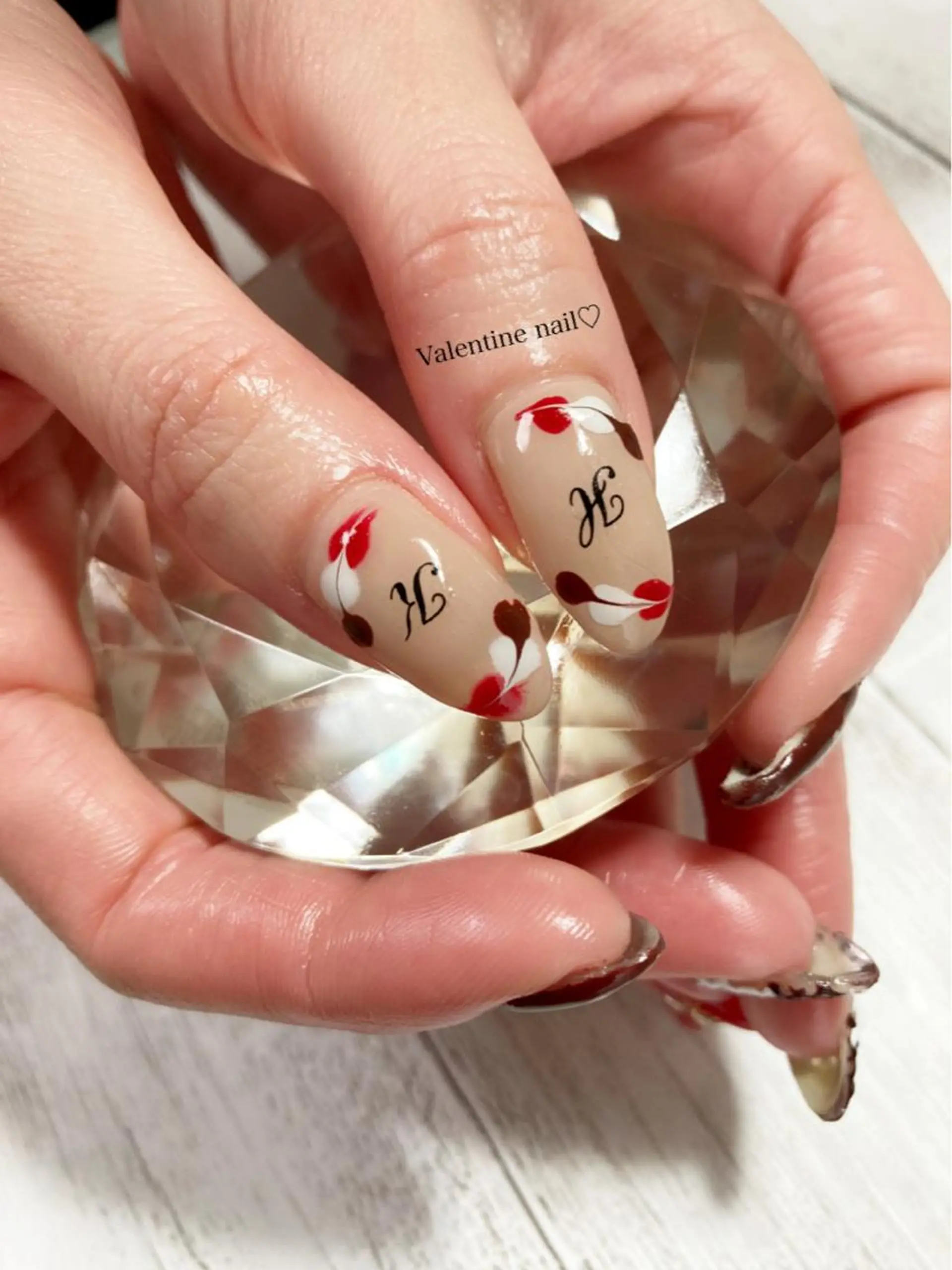 ネイル バレンタイン ハンドネイル auladenail アウラデネイルのネイルデザイン
