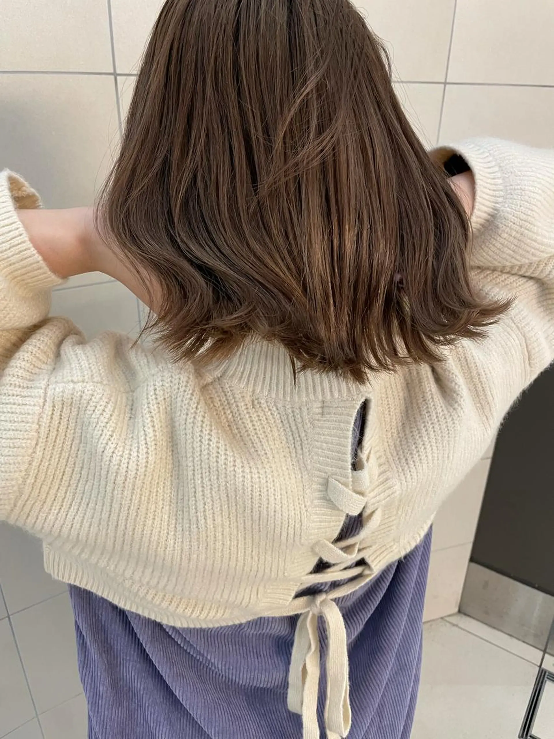 ショート カラー ベージュカラー ブリーチ インナーカラー/ エクステ/ブリーチのヘアスタイル