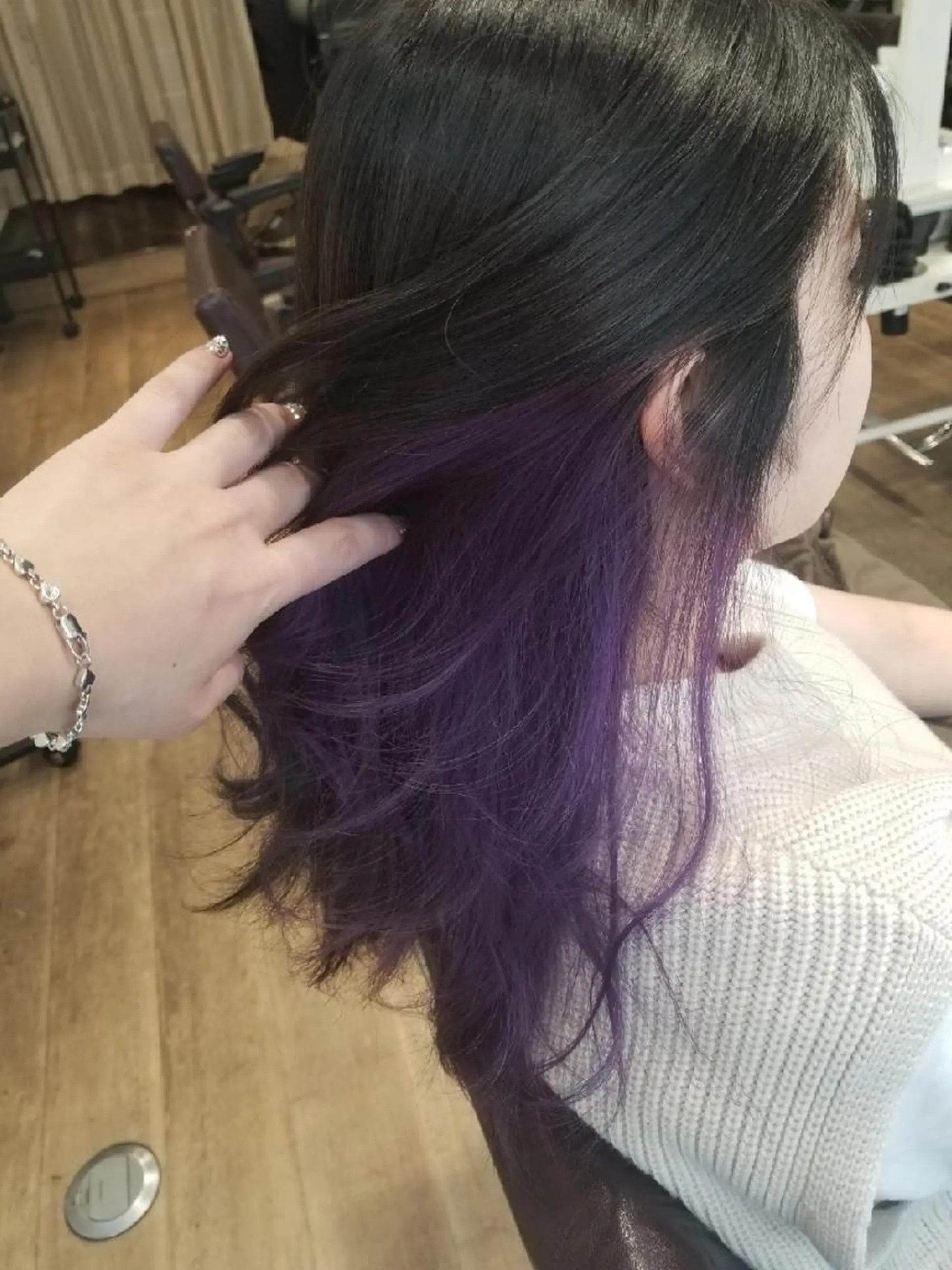 カラー セミロング ヘアカラー とみー 艶カラー/  大人女性のお悩み相談のヘアスタイル
