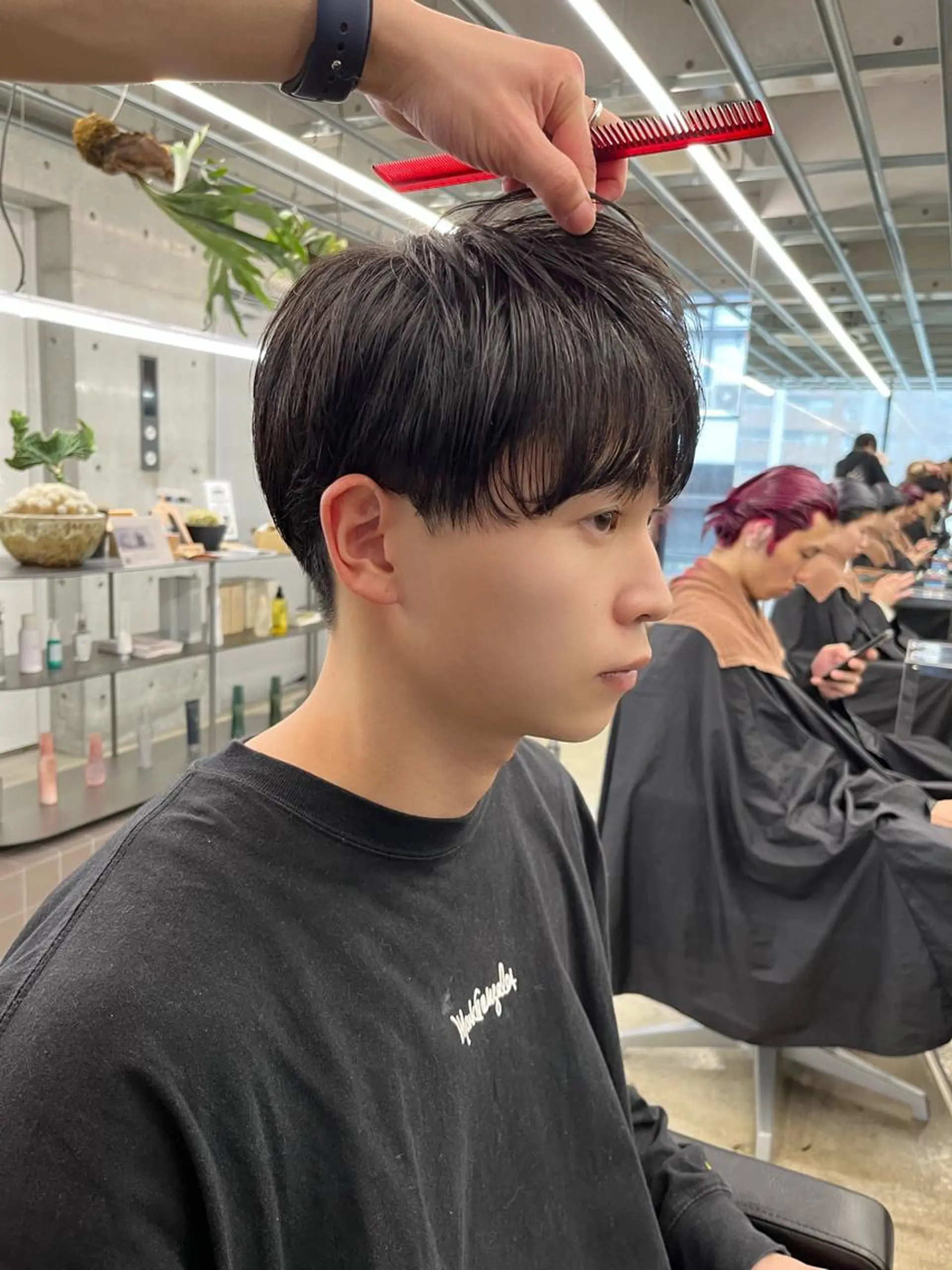 ショート メンズ カット ダブルカラー/ ケアブリーチ/クニトのヘアスタイル