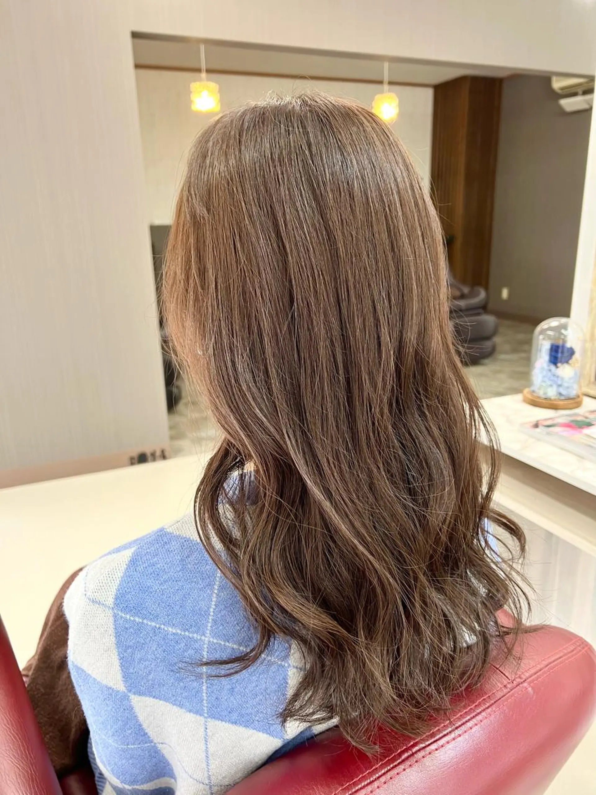 ミディアム カラー グレージュ カット ヘアカラー トリートメント KEN 🌟のヘアスタイル