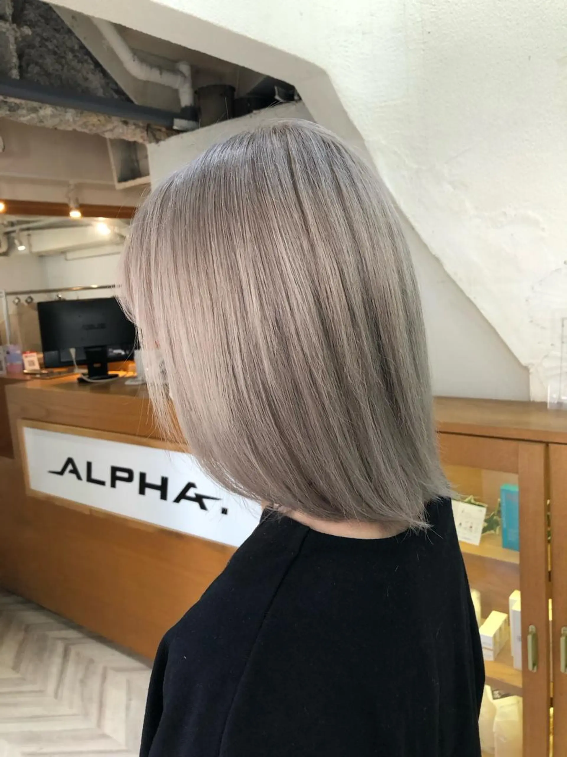 ミディアム カラー シールエクステ バレイヤージュ ブリーチ ハイライトカラー ハイトーンカラー alpha. カラーエクステ下妻のヘアスタイル