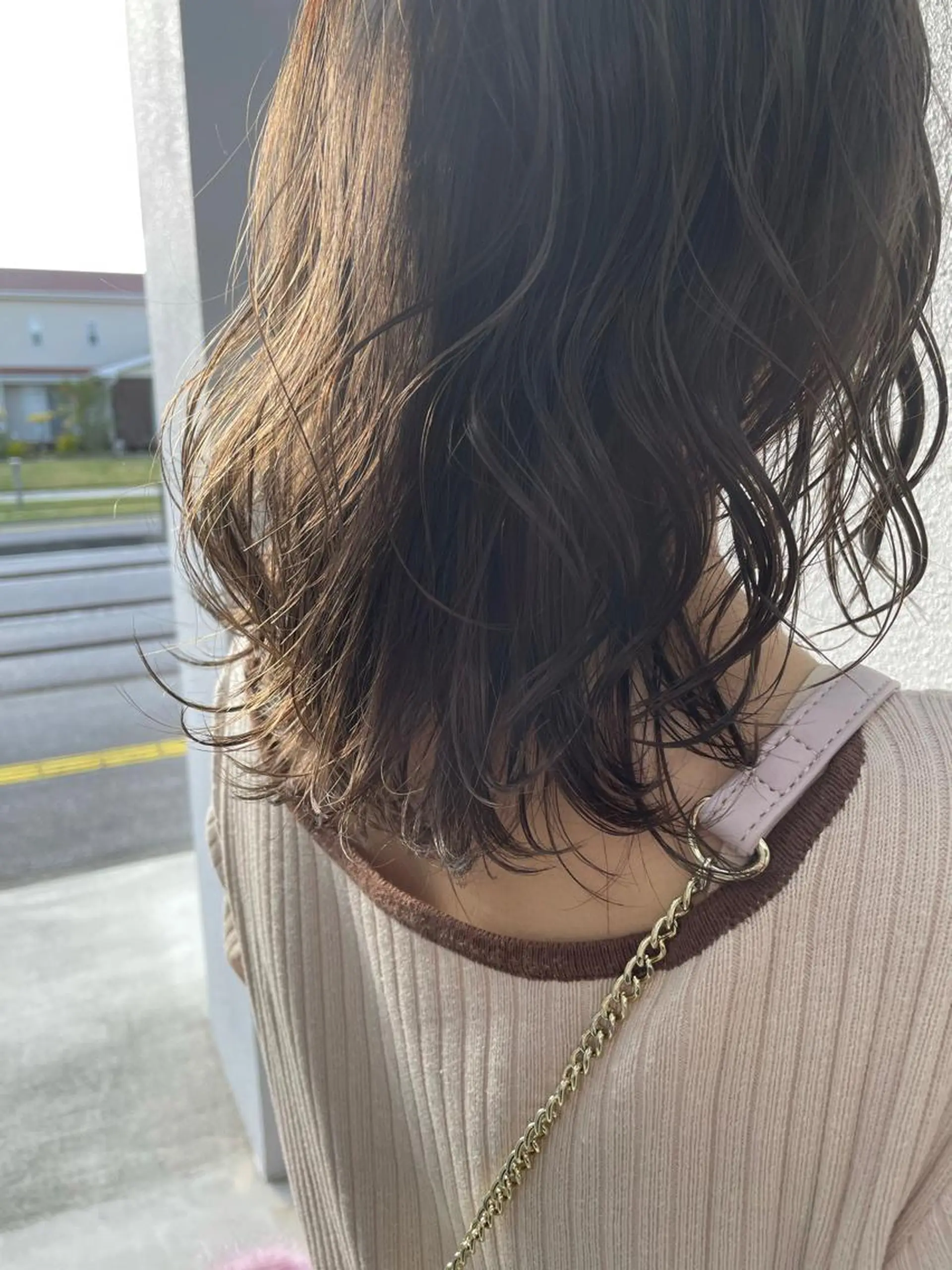 ミディアム 切りっぱなしボブ ショートボブ ミディアムパーマ ミストバング ボブ カット ヘアカラー トリートメント C’LD hair  produce /シールドヘア所属・モテ髪/ボブ/ショー ト/アダチフウトのヘアスタイル