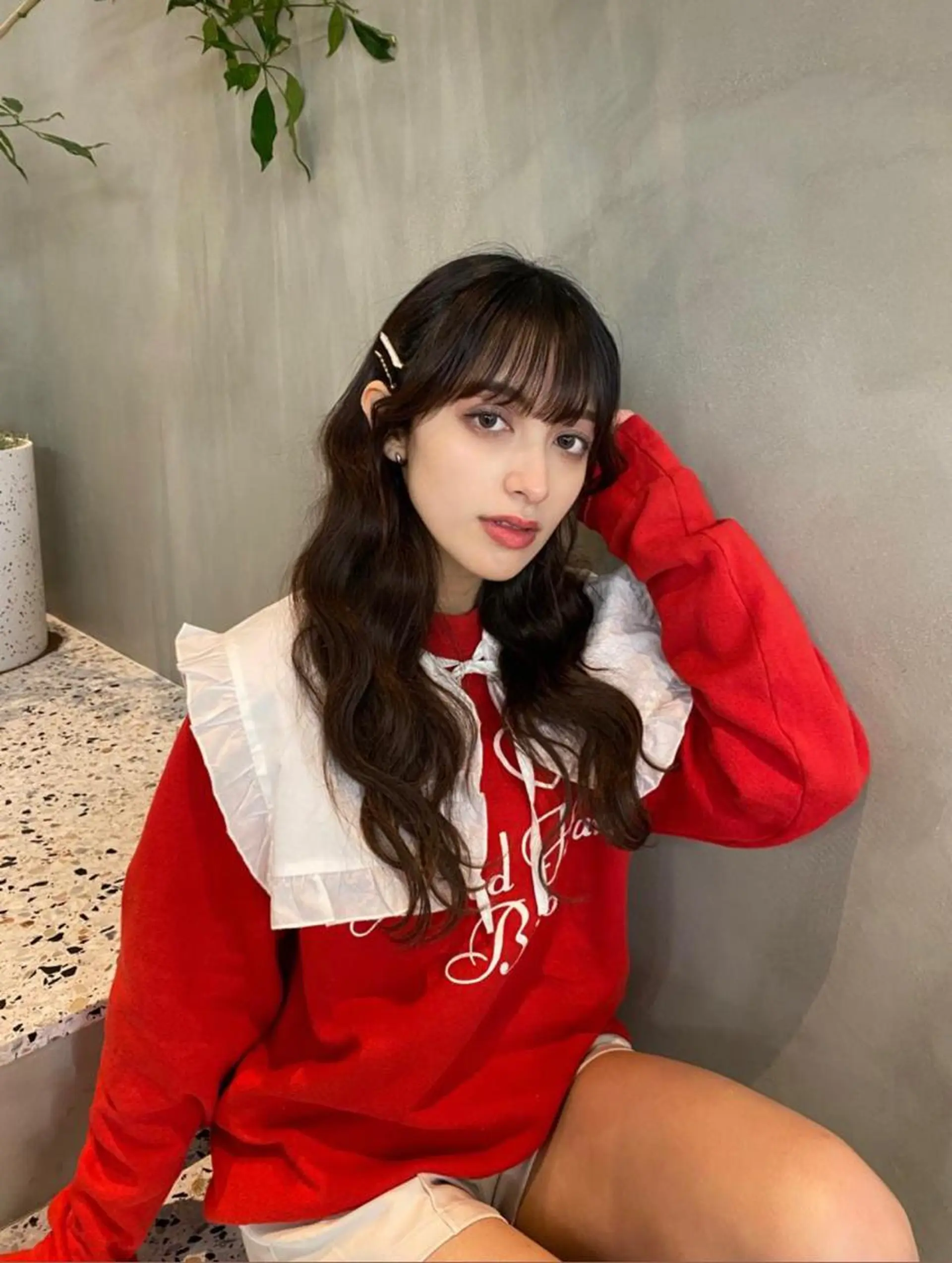 ロング カラー ヘアアレンジ 韓国girly hikariのヘアスタイル