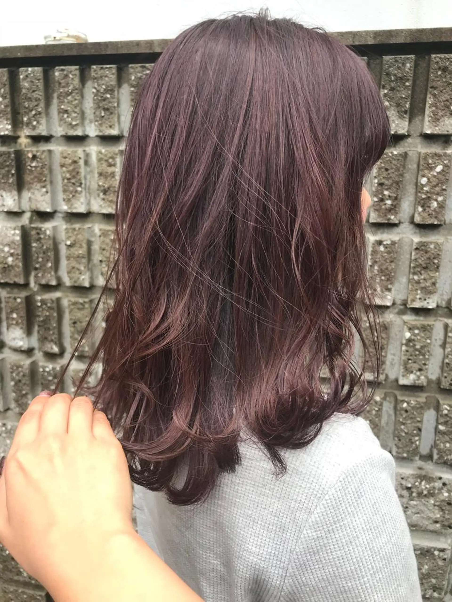 ミディアム カラー ブリーチ ピンクカラー ピンクパープル パープルカラー ヘアカラー トリートメント レイヤー/顔周り /AKARIのヘアスタイル