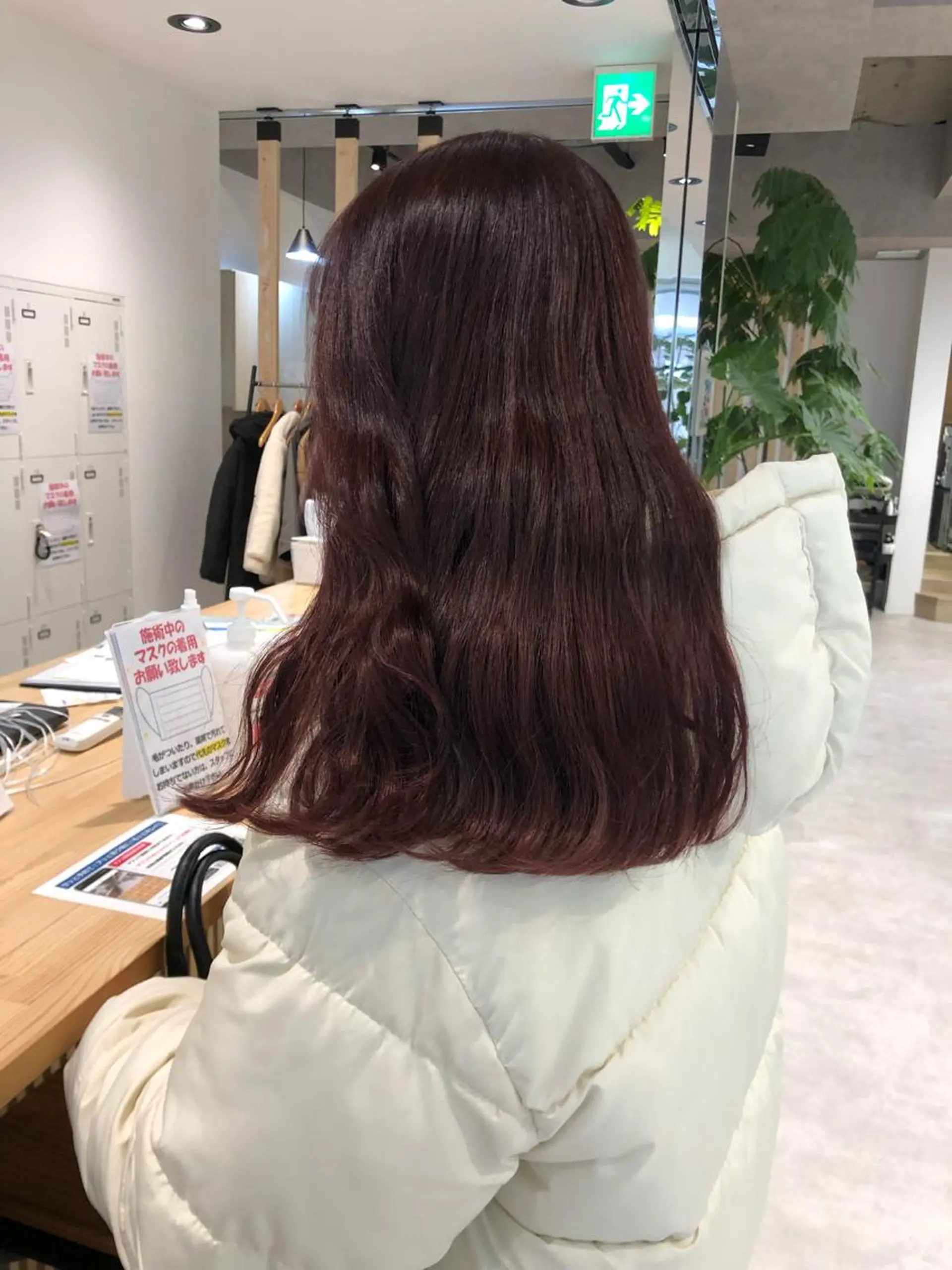 ロング レイヤー/顔まわり カット/地毛風カラーのヘアスタイル