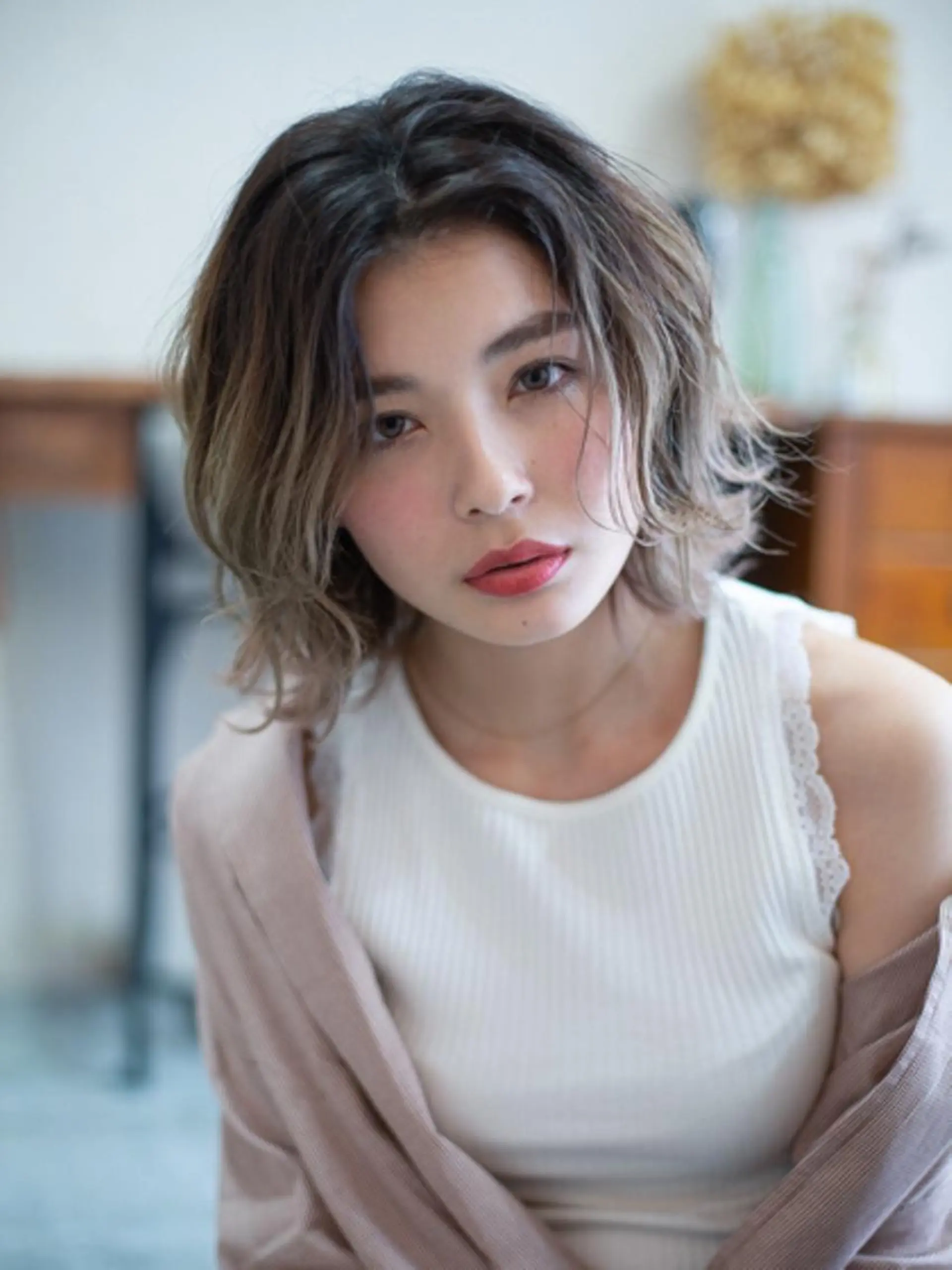 ミディアム カラー 【公式】amble luxe池袋東口💛のヘアスタイル