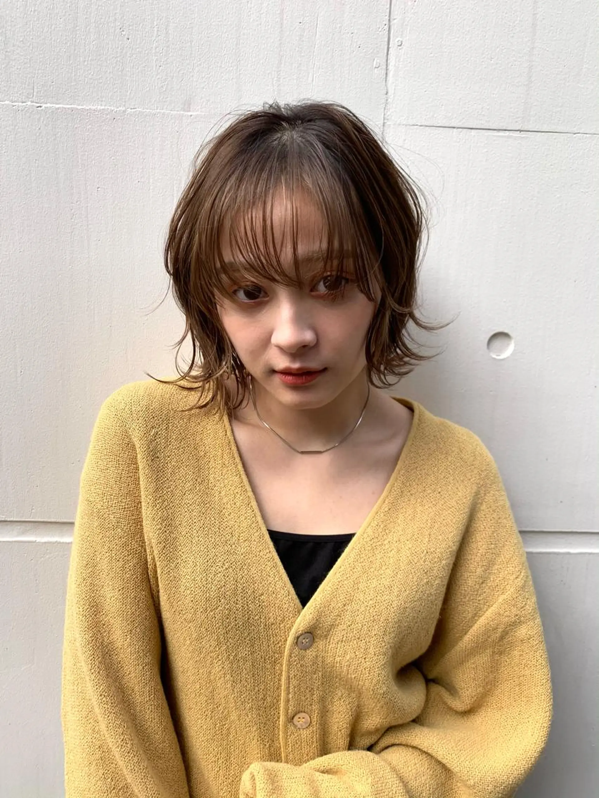 ミディアム ボブ 外ハネヘア カット ヘアカラー トリートメント ヘアセット レイヤー/透明感 🍃鈴木裕介のヘアスタイル