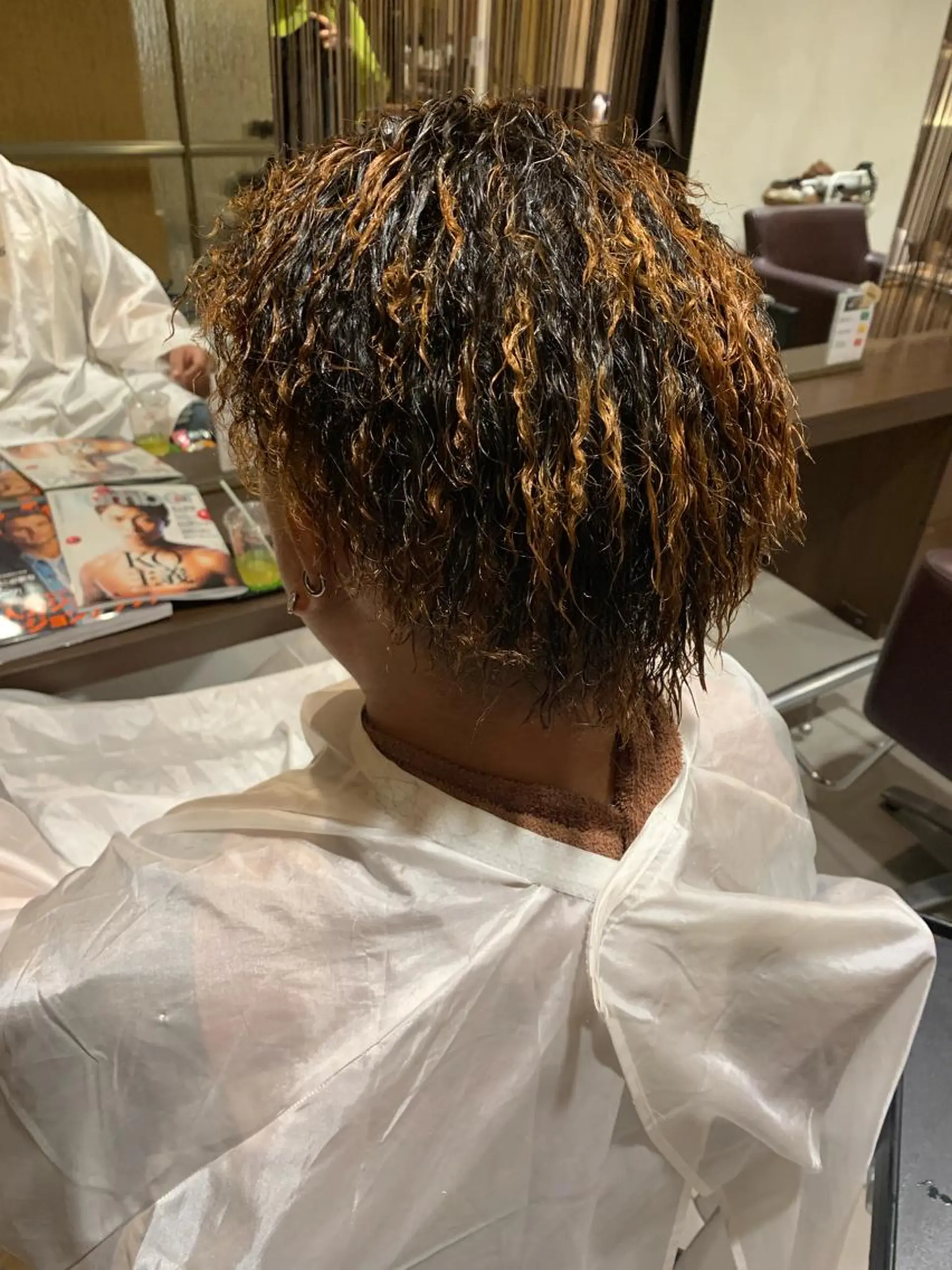 ショート パーマ メンズ 美髪形成！色素改善！ 秋田　和輝のヘアスタイル