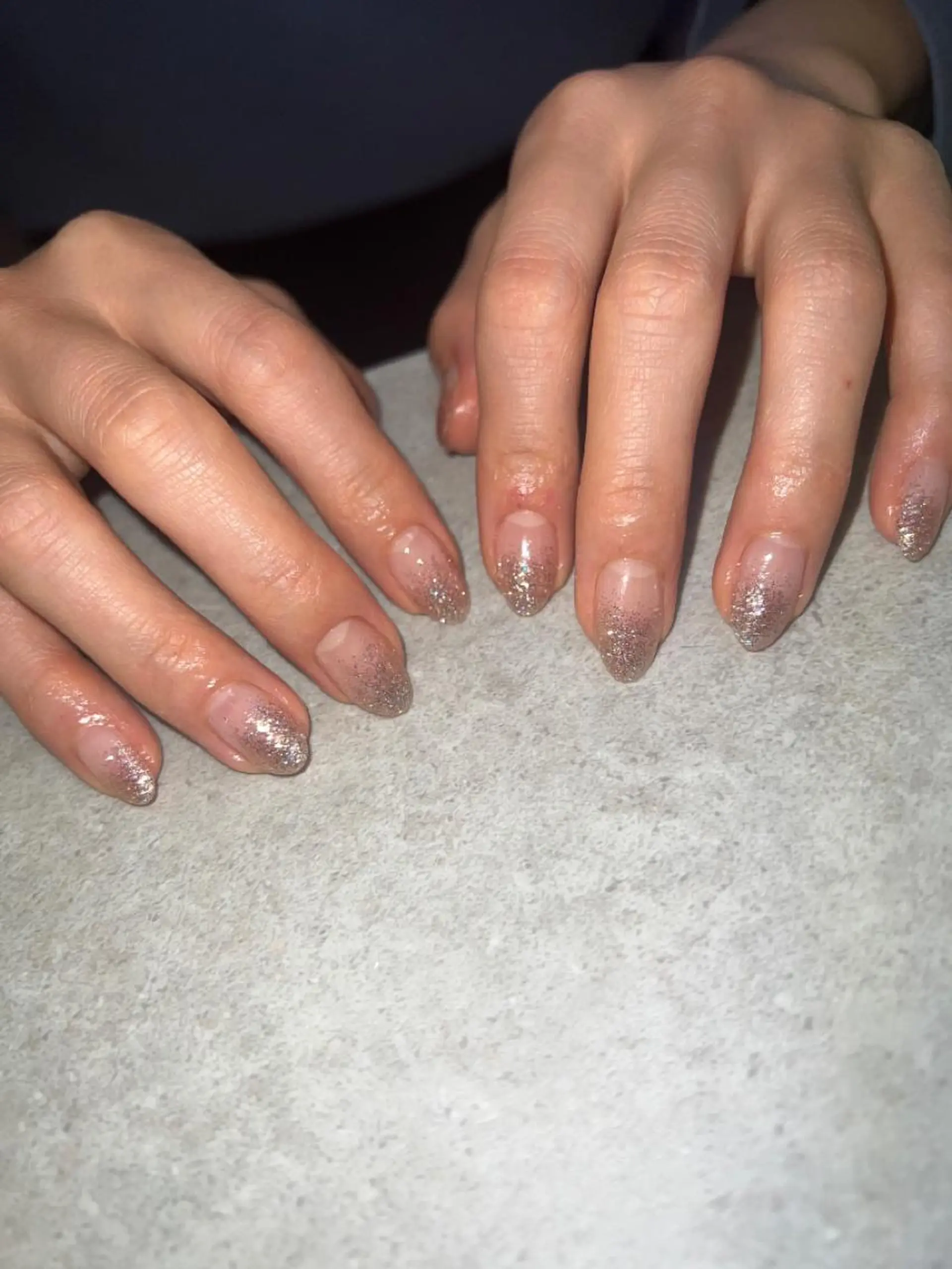ネイル ラメ(グリッター) ラメグラデーション ハンドネイル ハンドケア Allma Nailのネイルデザイン