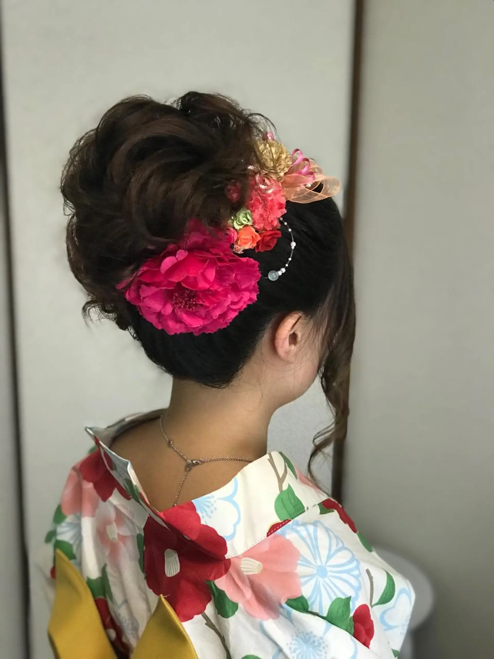 ヘアアレンジ 髪飾り hairmake Sakura松本真理のヘアスタイル