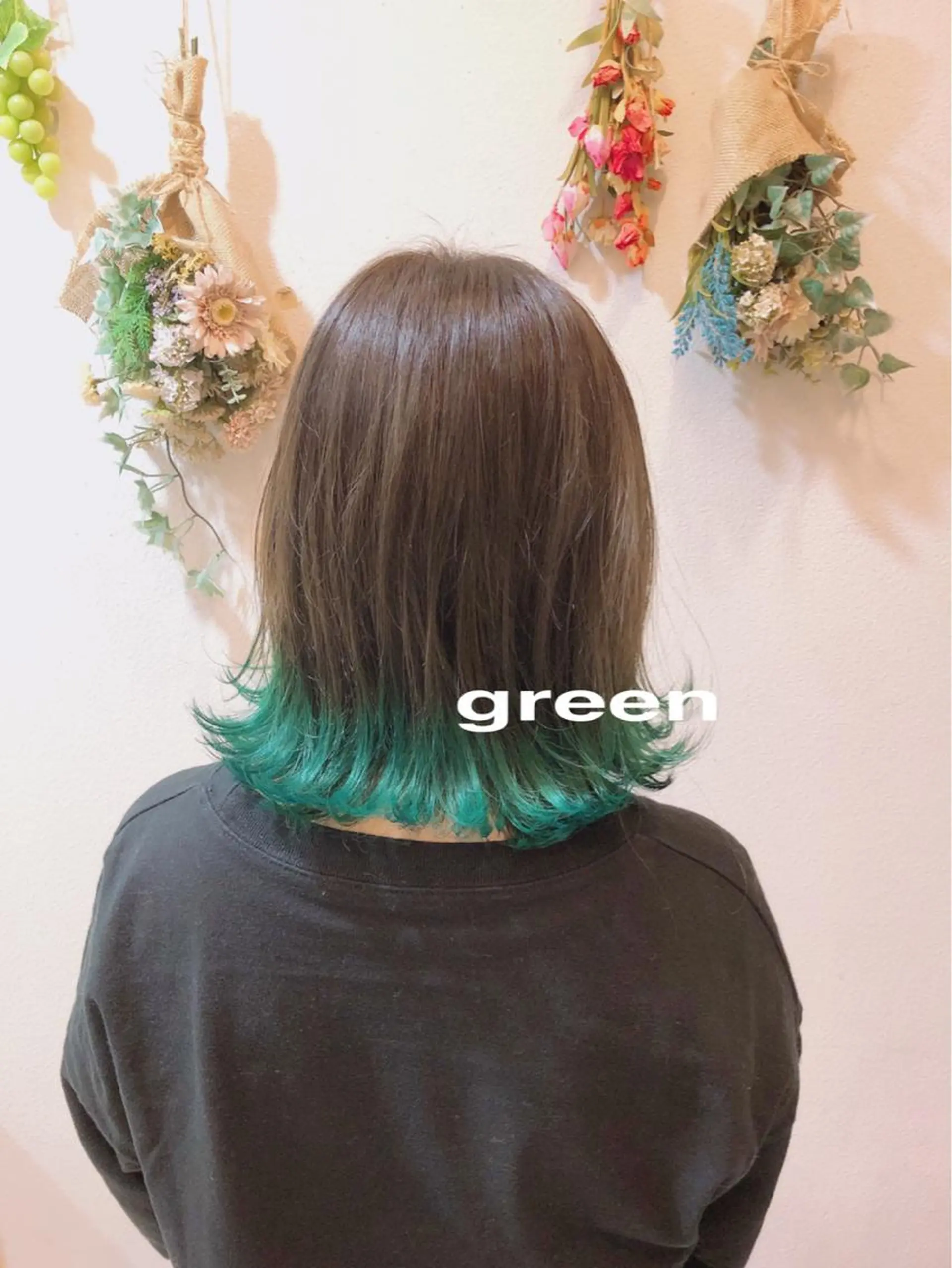 ミディアム ヘアカラー 山口 明日花のヘアスタイル