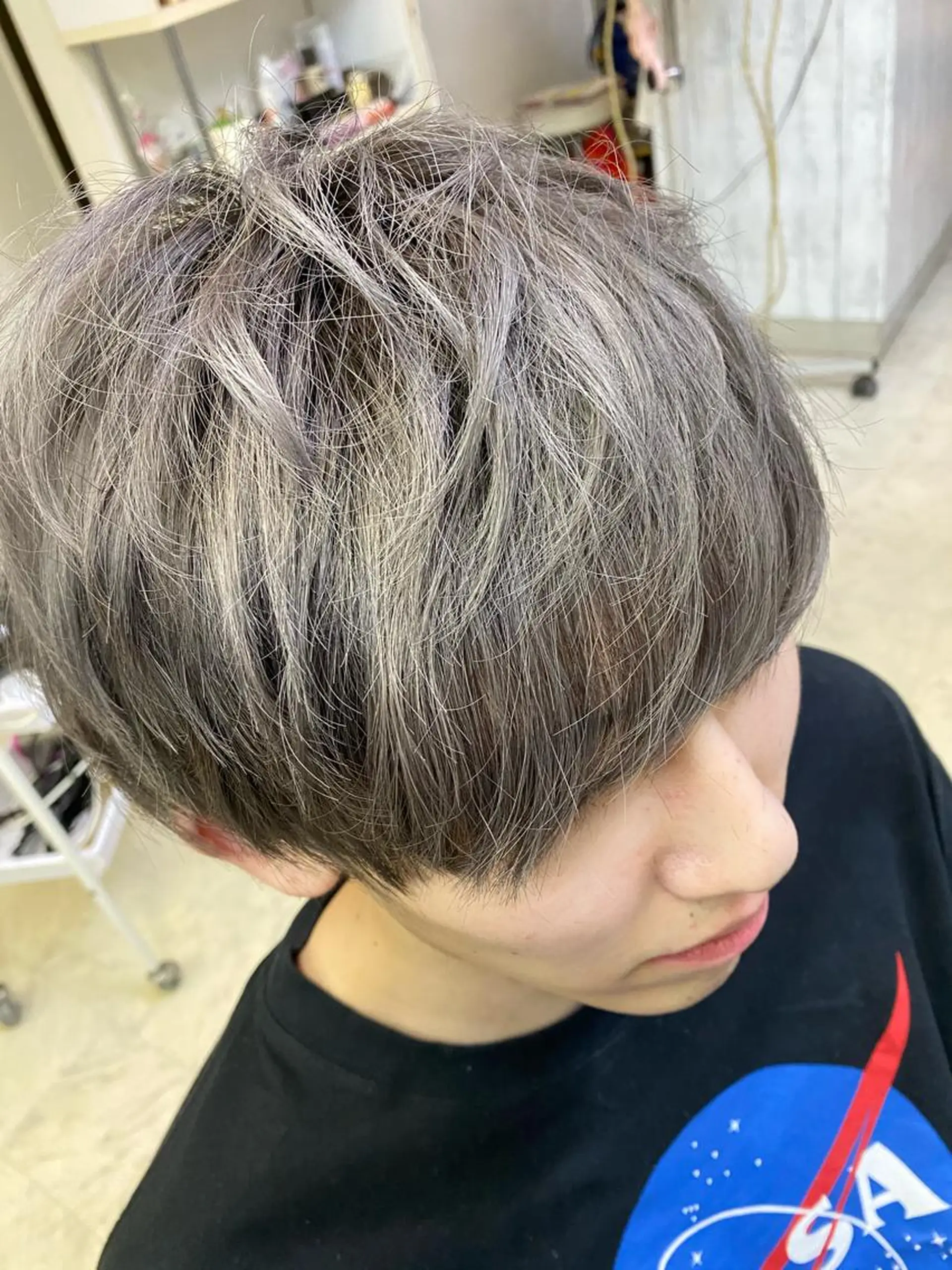 ショート カラー メンズ メンズブリーチ ブリーチ ピンクカラー シルバー ヘアカラー EXCIA所属・imaizumi takuyaのヘアスタイル