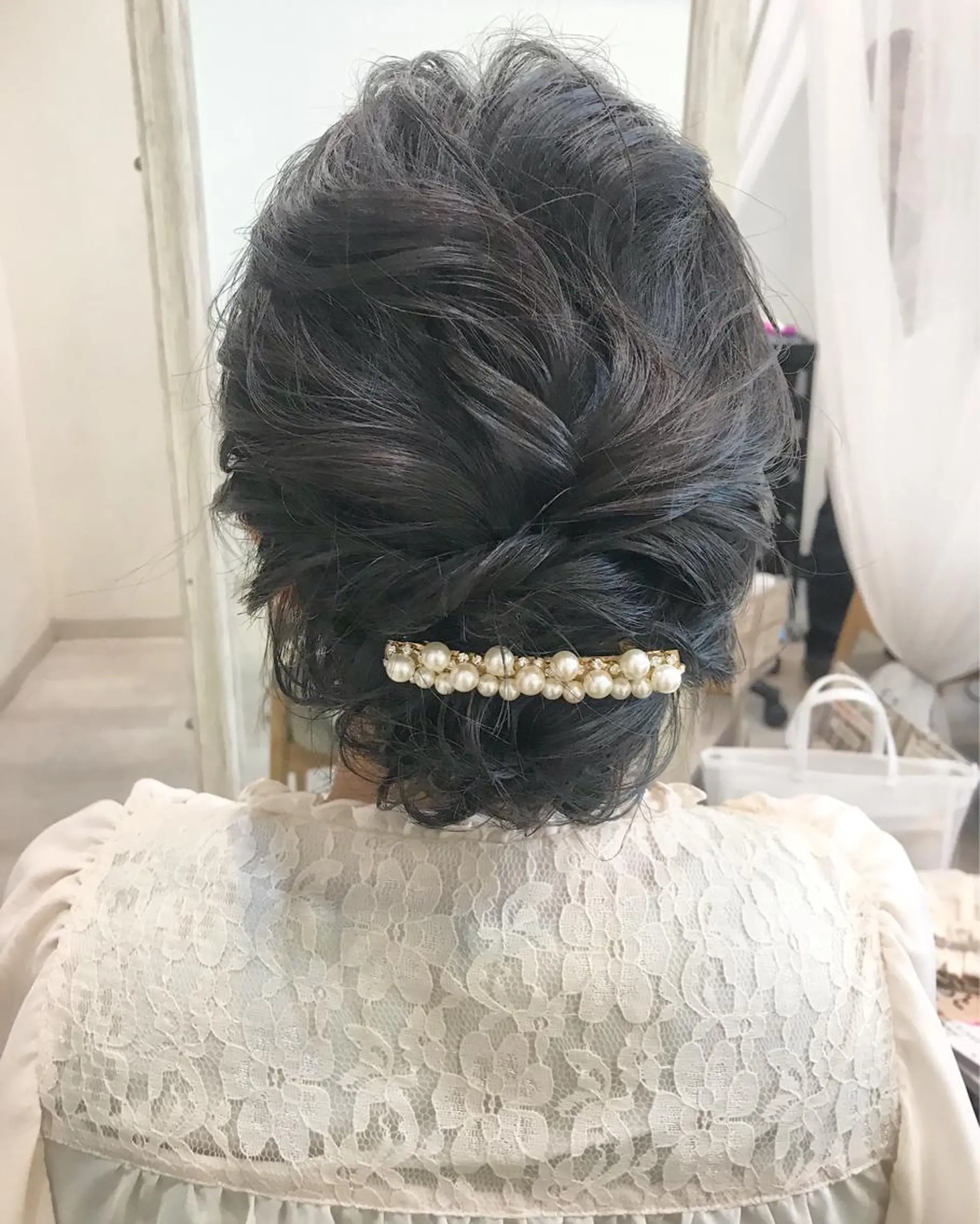ショート ヘアアレンジ 結婚式・ブライダル ショートヘア ALVAREZ BARBER SHOP所属・takebuchi harukaのヘアスタイル