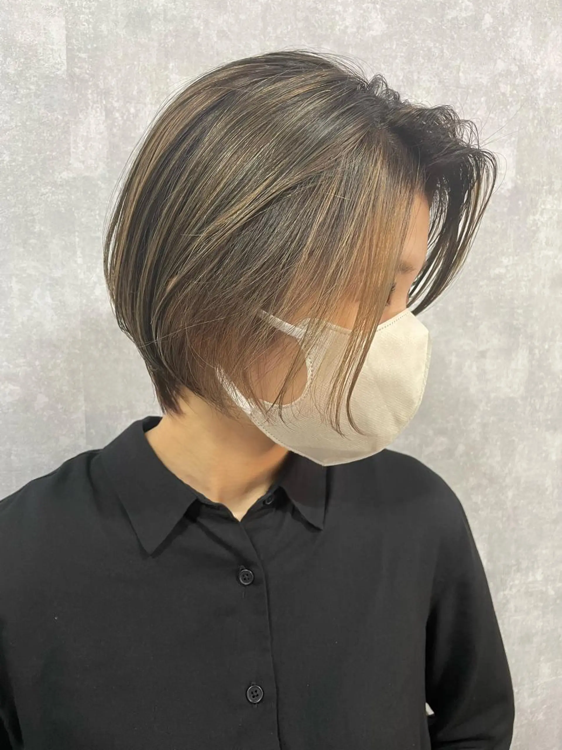 ショート 切りっぱなしボブ ショートボブ ハンサムショート 丸みショート アッシュ C’LD hair  produce /シールドヘア所属・モテ髪/ボブ/ショー ト/アダチフウトのヘアスタイル