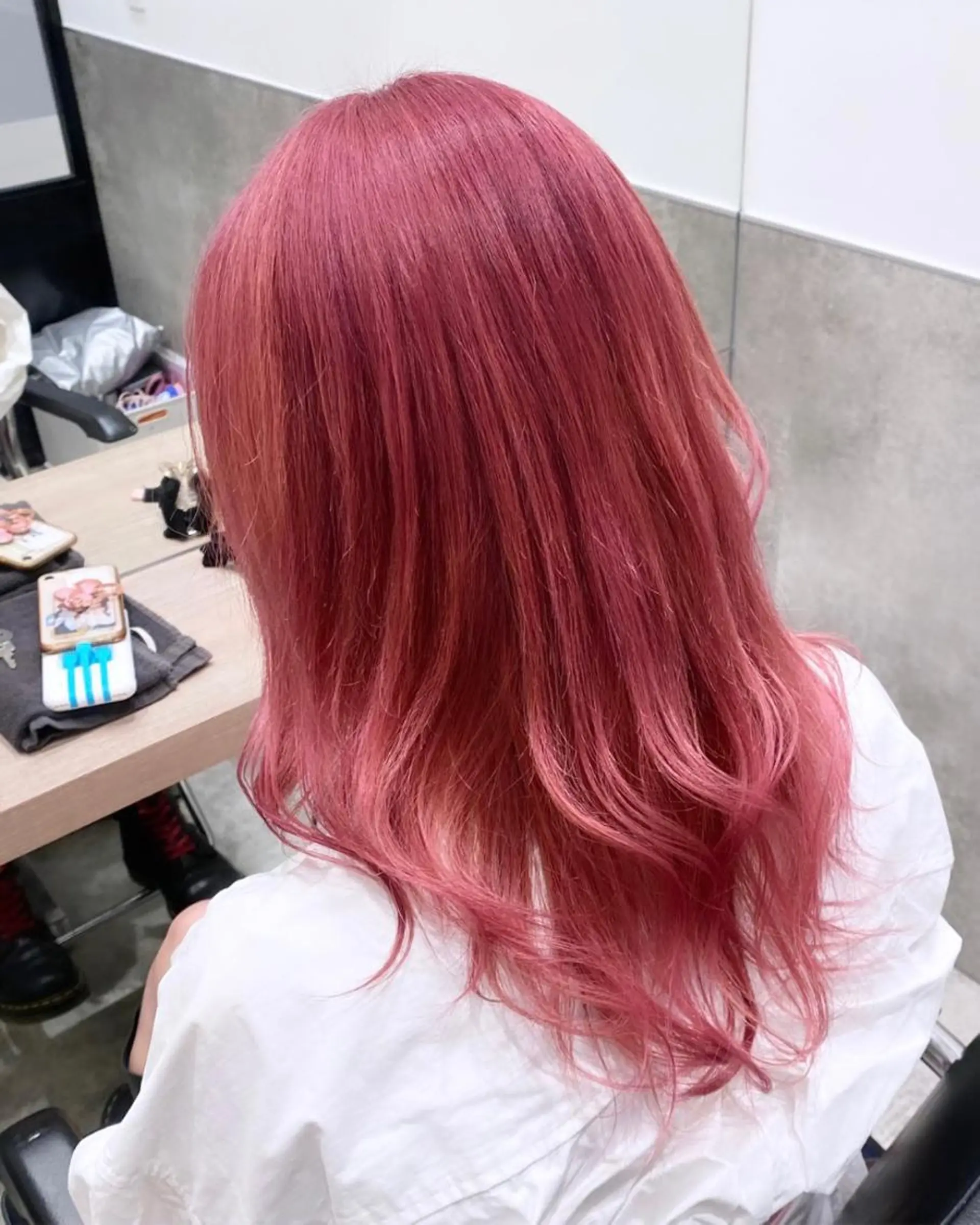 セミロング カラー 💗ガーリーヘア🎀 saki💗のヘアスタイル