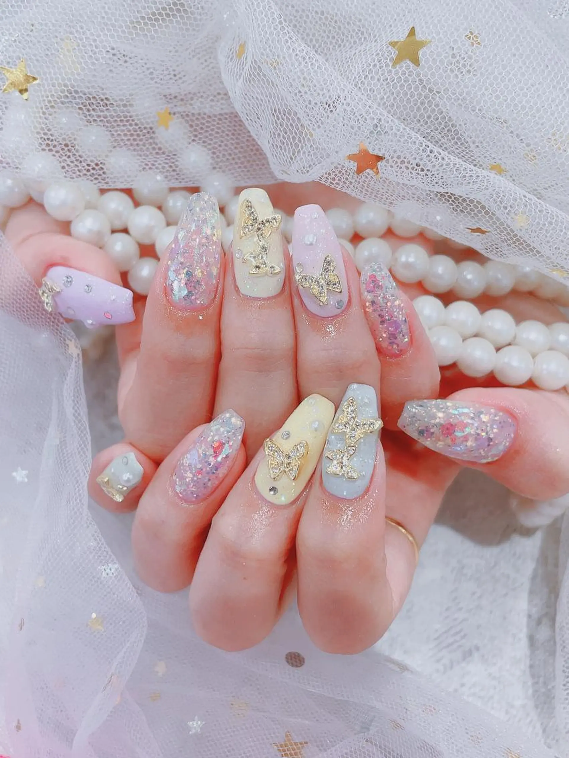 セミロング ネイル ハンドネイル cho nailのネイルデザイン