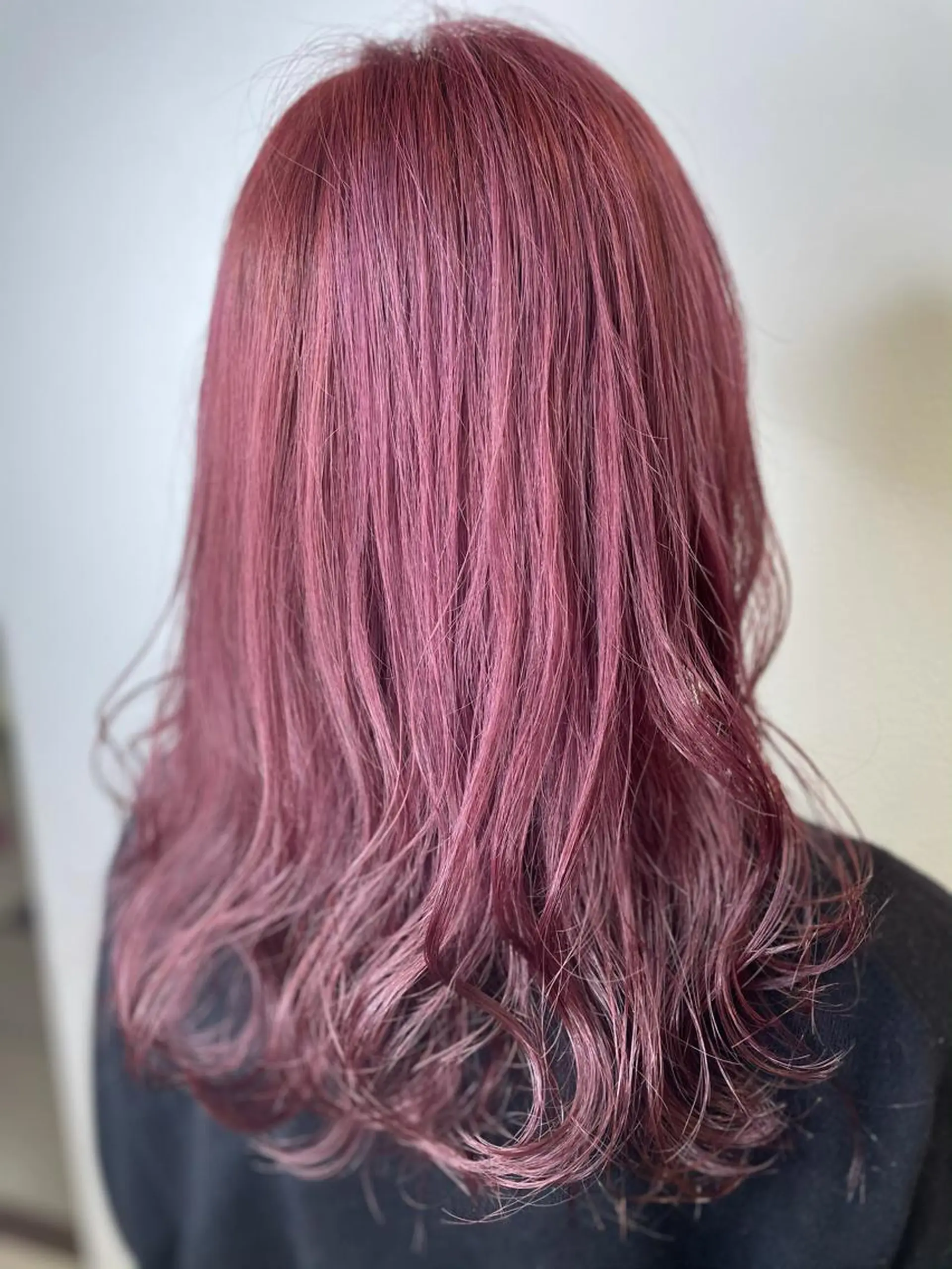 セミロング カラー ブリーチ ピンクカラー カット ヘアカラー トリートメント IORI #韓国ヘア#髪質改善のヘアスタイル