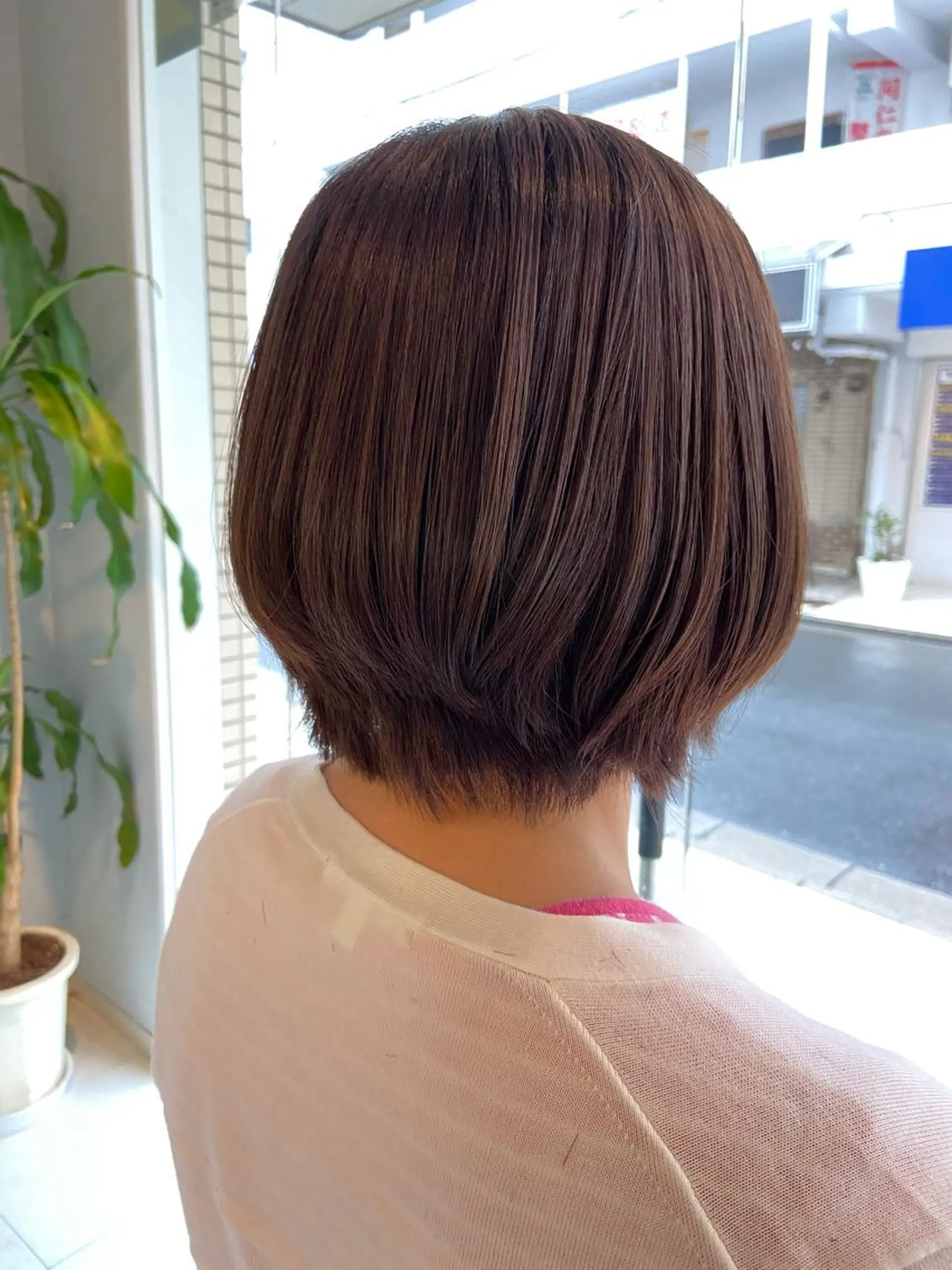 ショート カラー ショートボブ ブラウンカラー ナチュラルブラウン ボブ ショートヘア 菊地 美憂のヘアスタイル