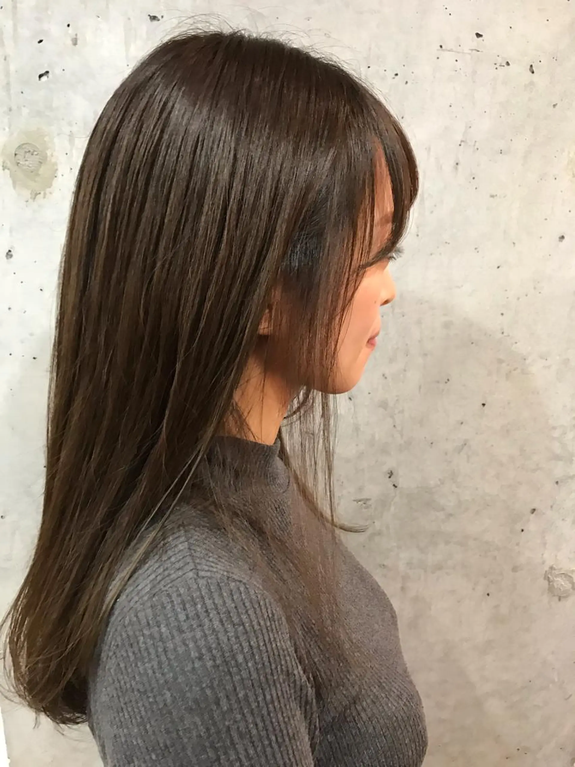セミロング カット 縮毛矯正 トリートメント 高円寺フェード 武内和樹のヘアスタイル