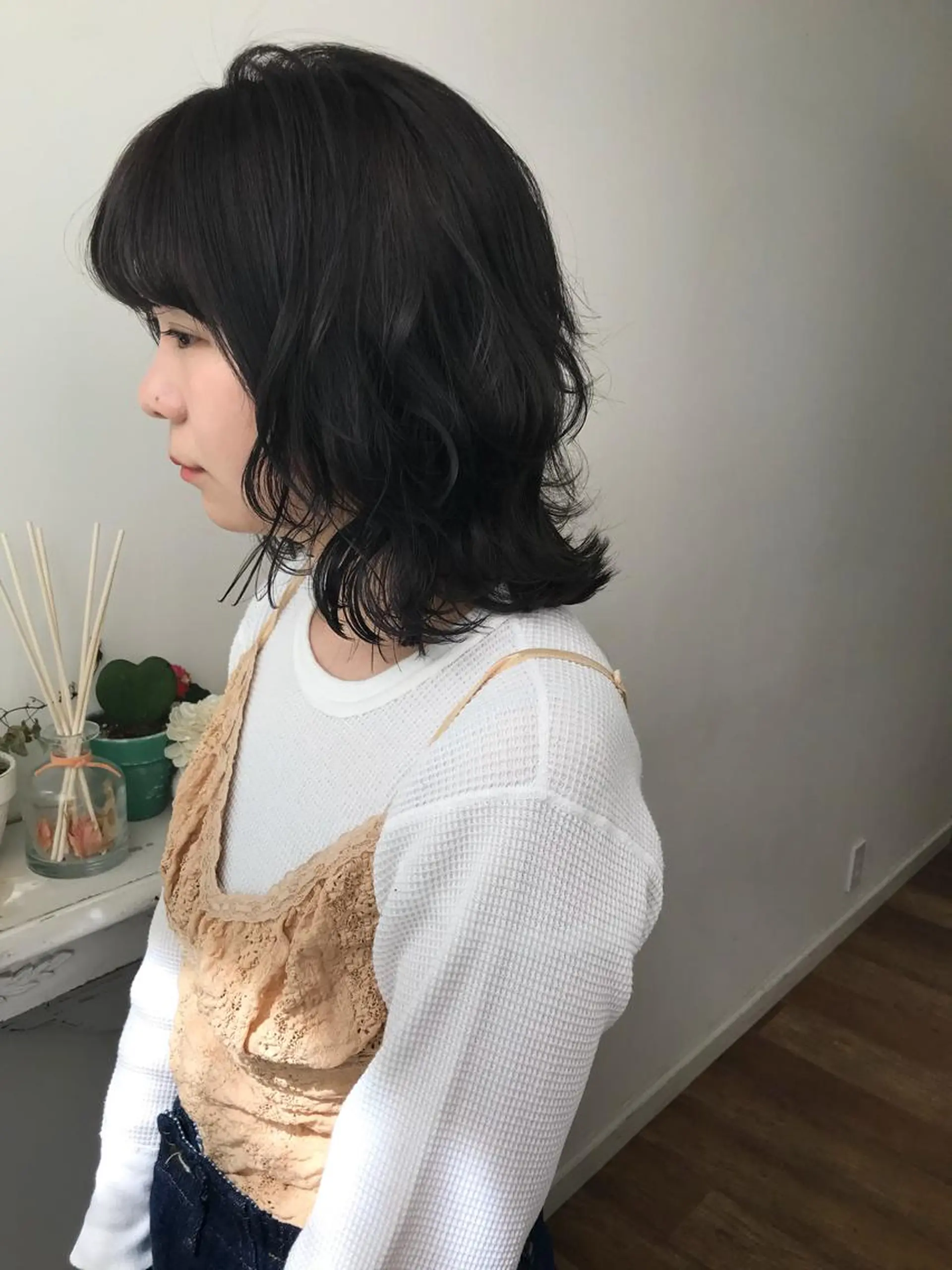 ミディアム カラー 透明感カラー ヘアカラー トリートメント レイヤー/顔周り /AKARIのヘアスタイル