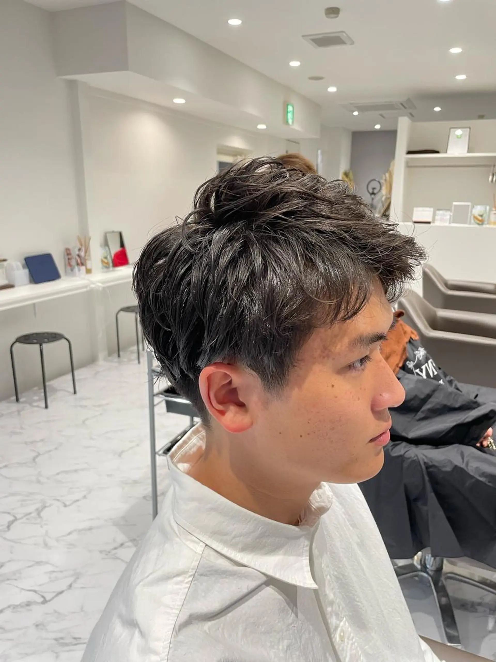 パーマ メンズ メンズパーマ ツーブロック 坂本 理輝のヘアスタイル