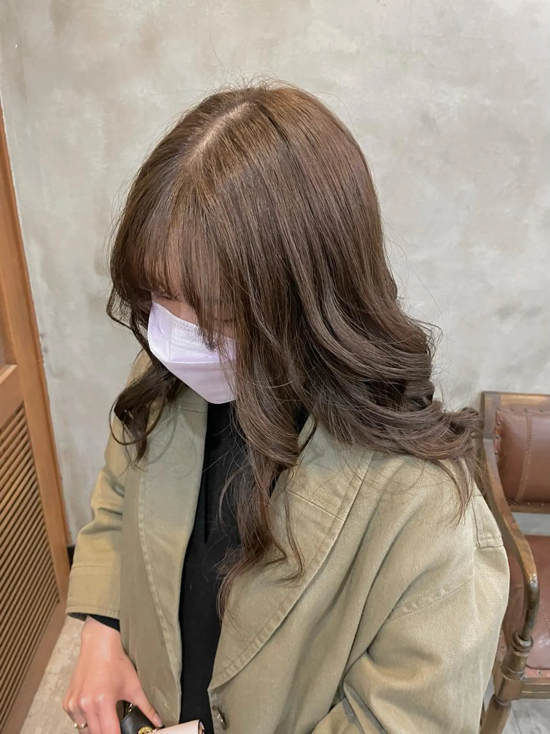 ロング カラー ベージュカラー カット ヘアカラー トリートメント 【ピンク/韓国ヘア/ ヘアセット】亜海のヘアスタイル