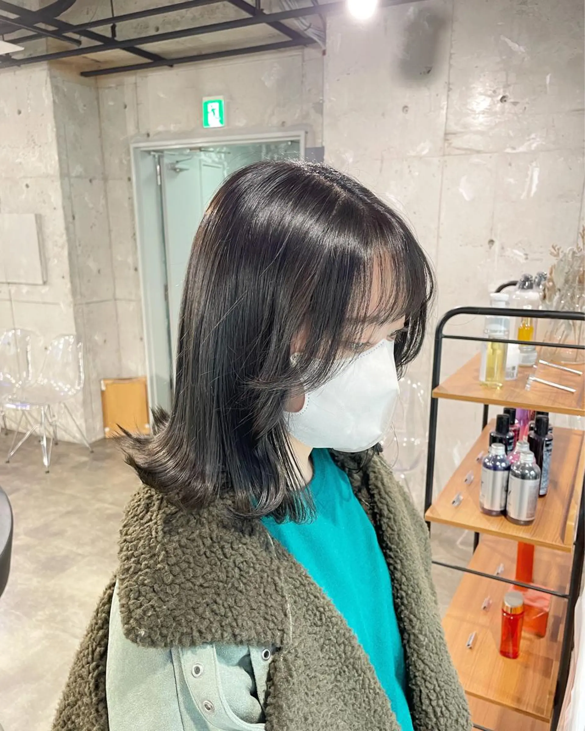 ミディアム カラー カット ヘアカラー トリートメント ヘアセット I'S.横浜所属・赤み消しカラー 🍀JUNKIのヘアスタイル