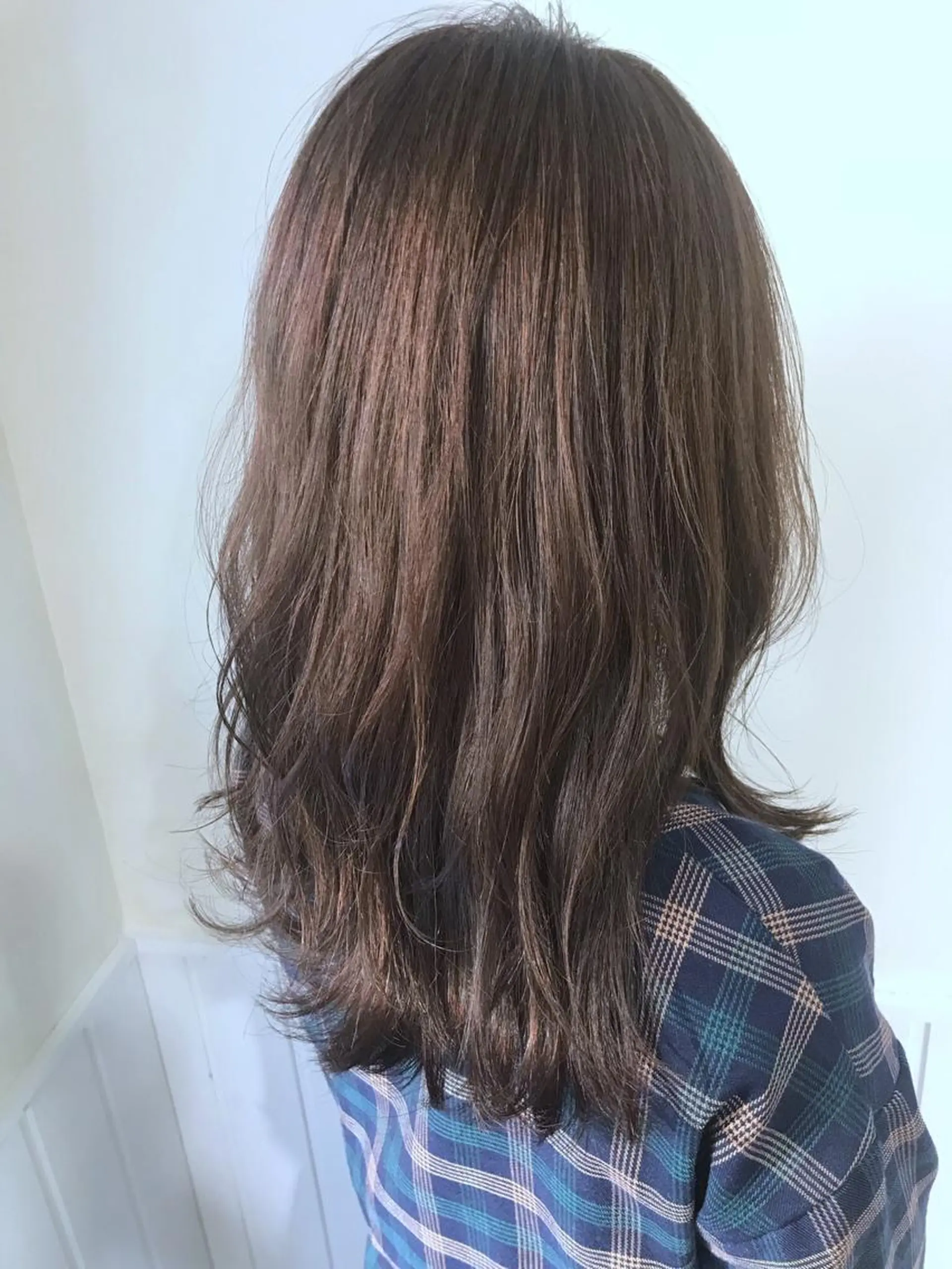 セミロング カラー アッシュ アッシュグレー アッシュグレージュ グレージュ パーマ×ウルフカット koya☆のヘアスタイル