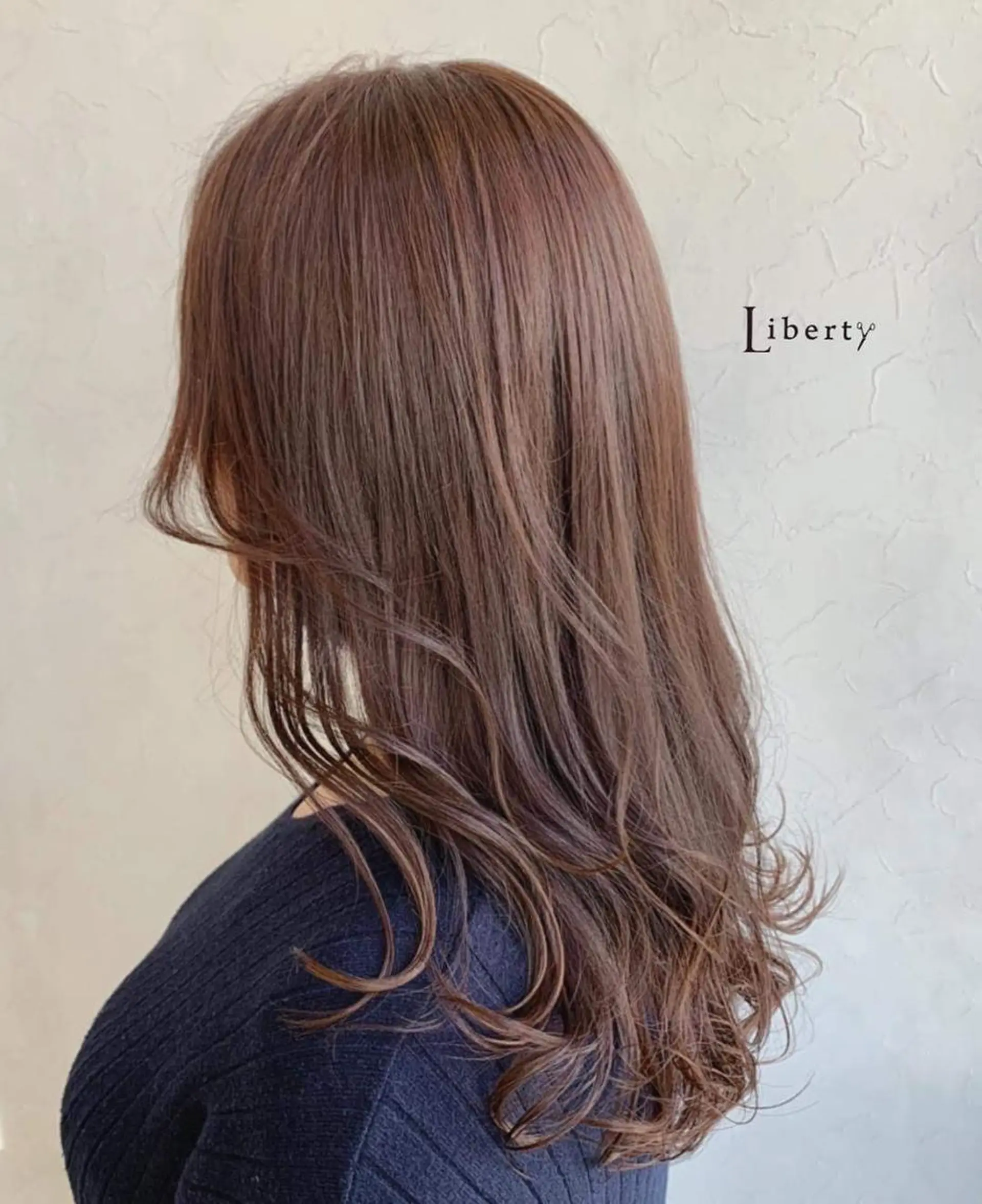 セミロング カラー ブラウンカラー ラベンダーカラー ラベンダーブラウン ヘアカラー 縮毛矯正 トリートメント Liberty 店長 TAJIMAのヘアスタイル