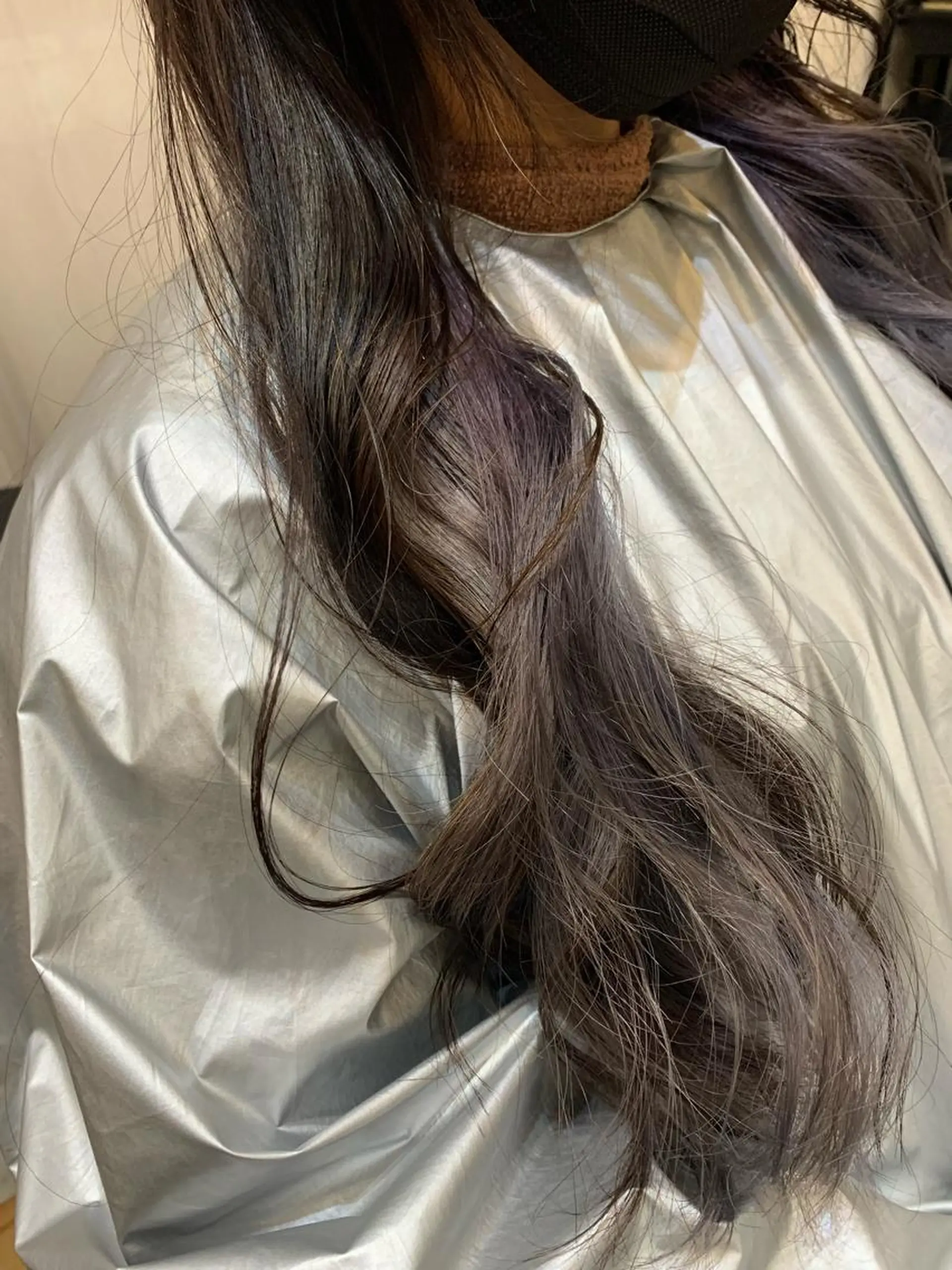 ロング パープルカラー CECIL hair なんば店所属・メンズパーマ 艶髪☆店長☆有馬のヘアスタイル