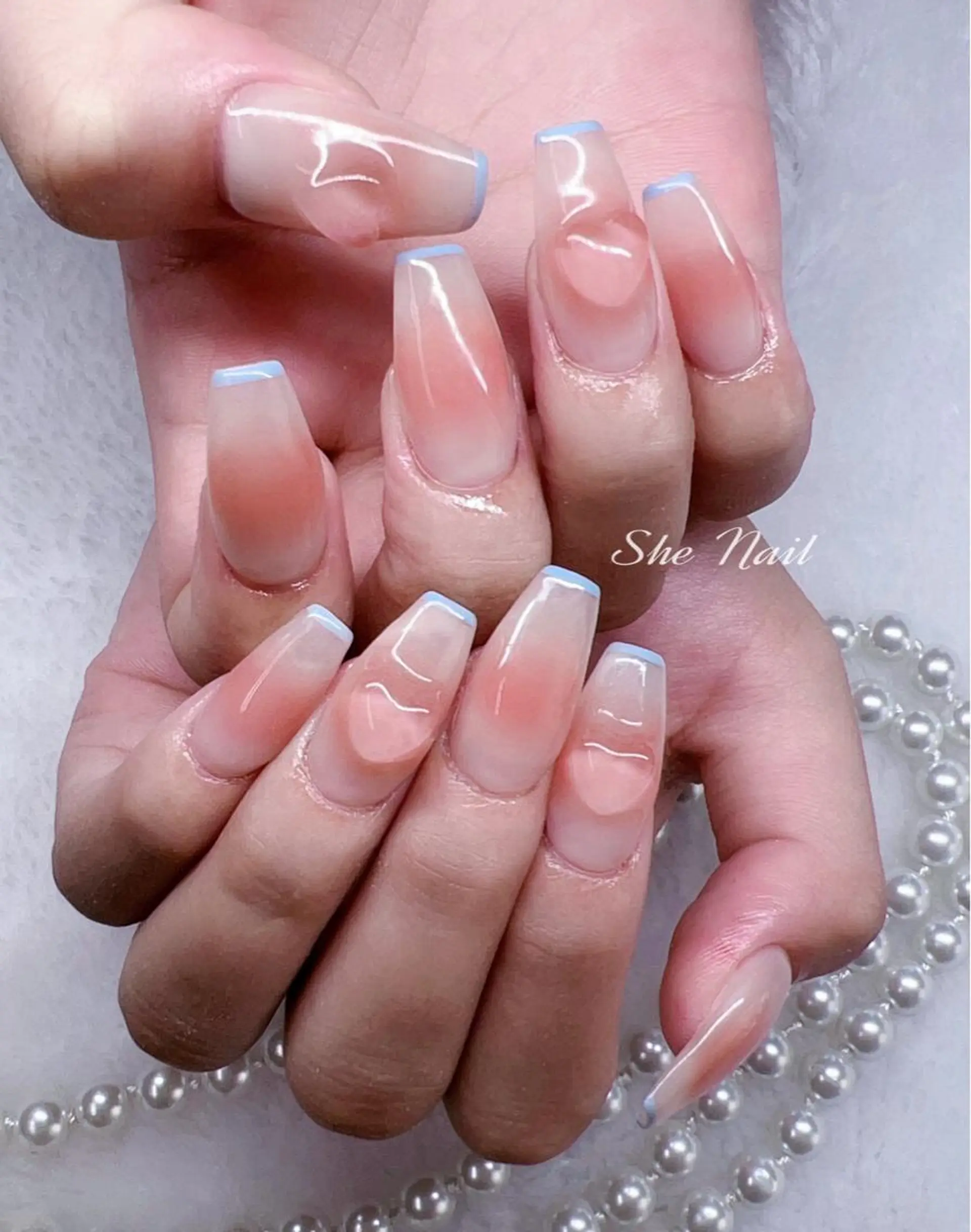 ネイル チークネイル フレンチネイル キラキラネイル 韓国ネイル マグネットネイル ハンドネイル She   Nail所属・ISA_ BELLAのネイルデザイン