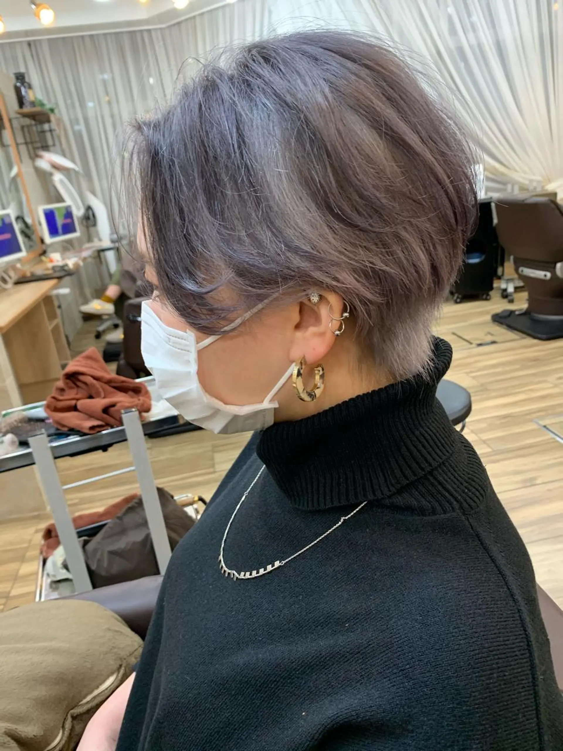 ショート カラー ハンサムショート インナーカラー ショートヘア 平尾 拓也のヘアスタイル