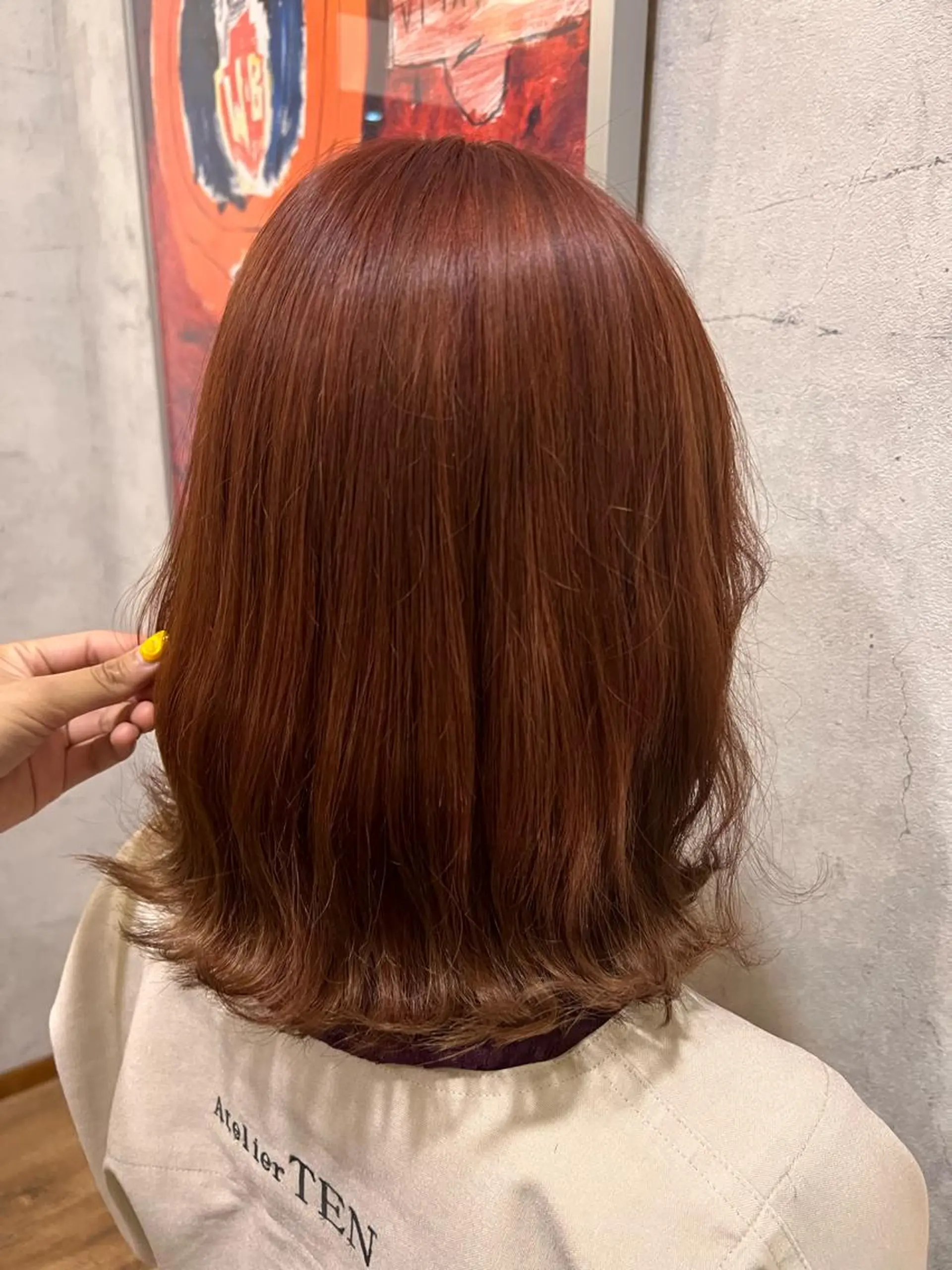 セミロング カラー ヘアアレンジ レッドカラー 🌻井上 マリー🌻のヘアスタイル