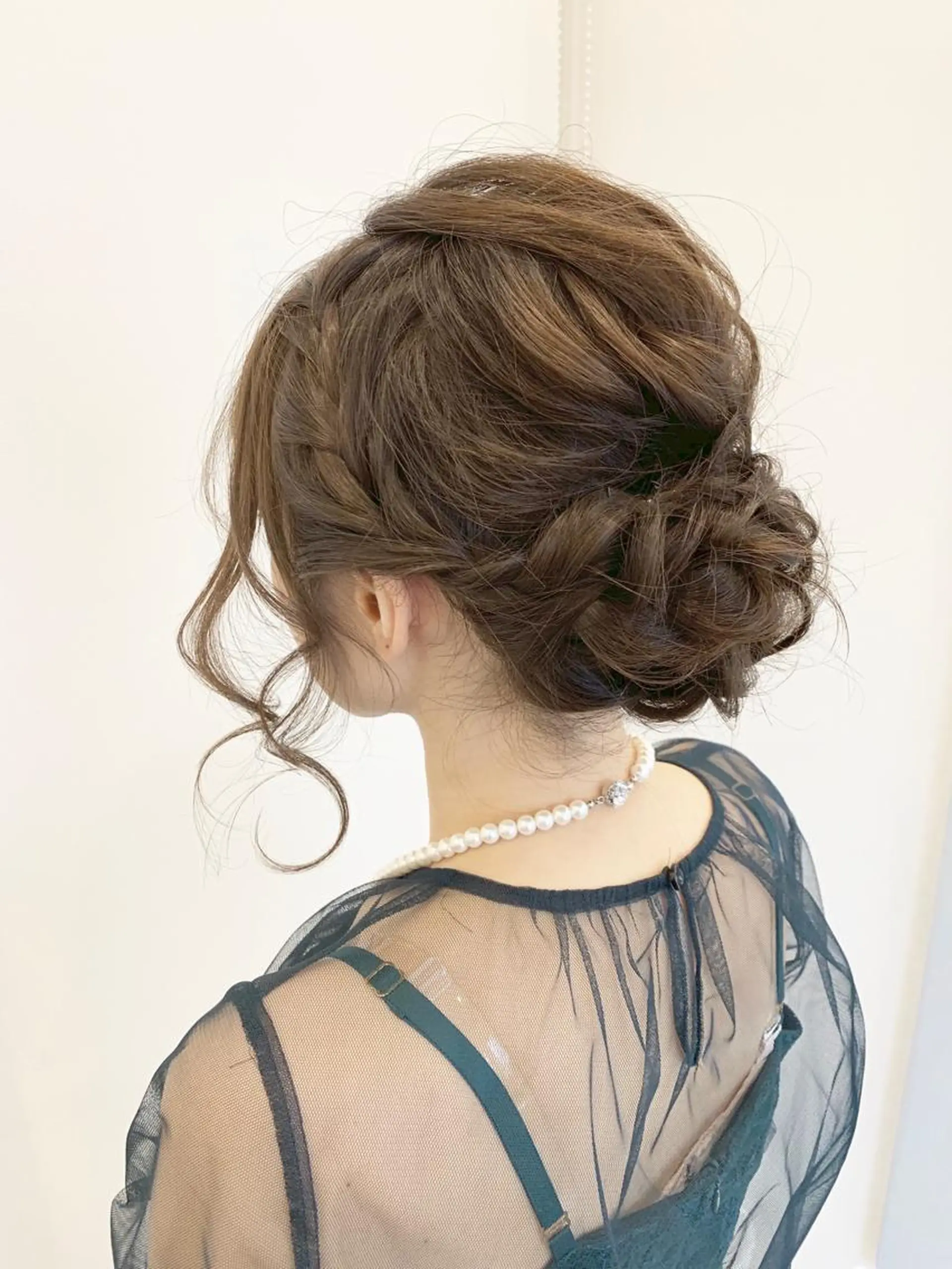 セミロング ヘアアレンジ 編みこみ Grace Unge 名駅 完全個室/髪質改善 【グレイスアンジュ メイエキ】所属・加藤 えりのヘアスタイル