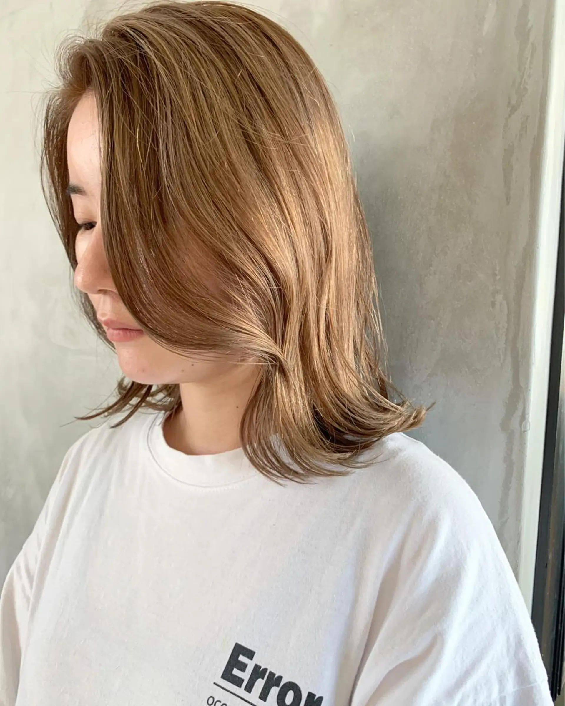 ミディアム カラー ベージュカラー ハイトーンカラー ハイトーンベージュ ヘアカラー トリートメント 🍃透明感/デザイン 店長MASARU🍃のヘアスタイル