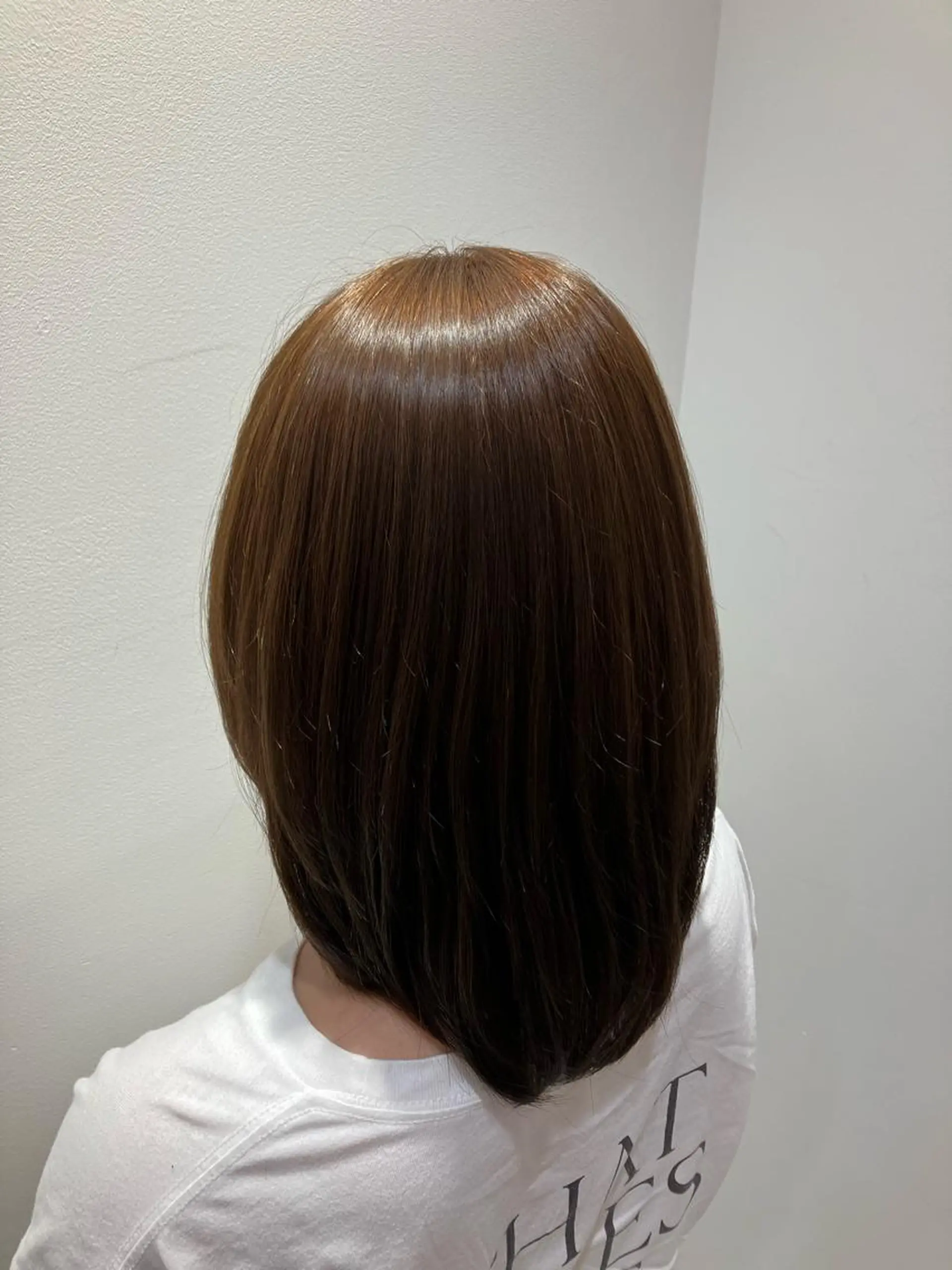 ミディアム カラー ブラウンカラー トリートメント 小顔似合わせカット/ レイヤー/maiのヘアスタイル