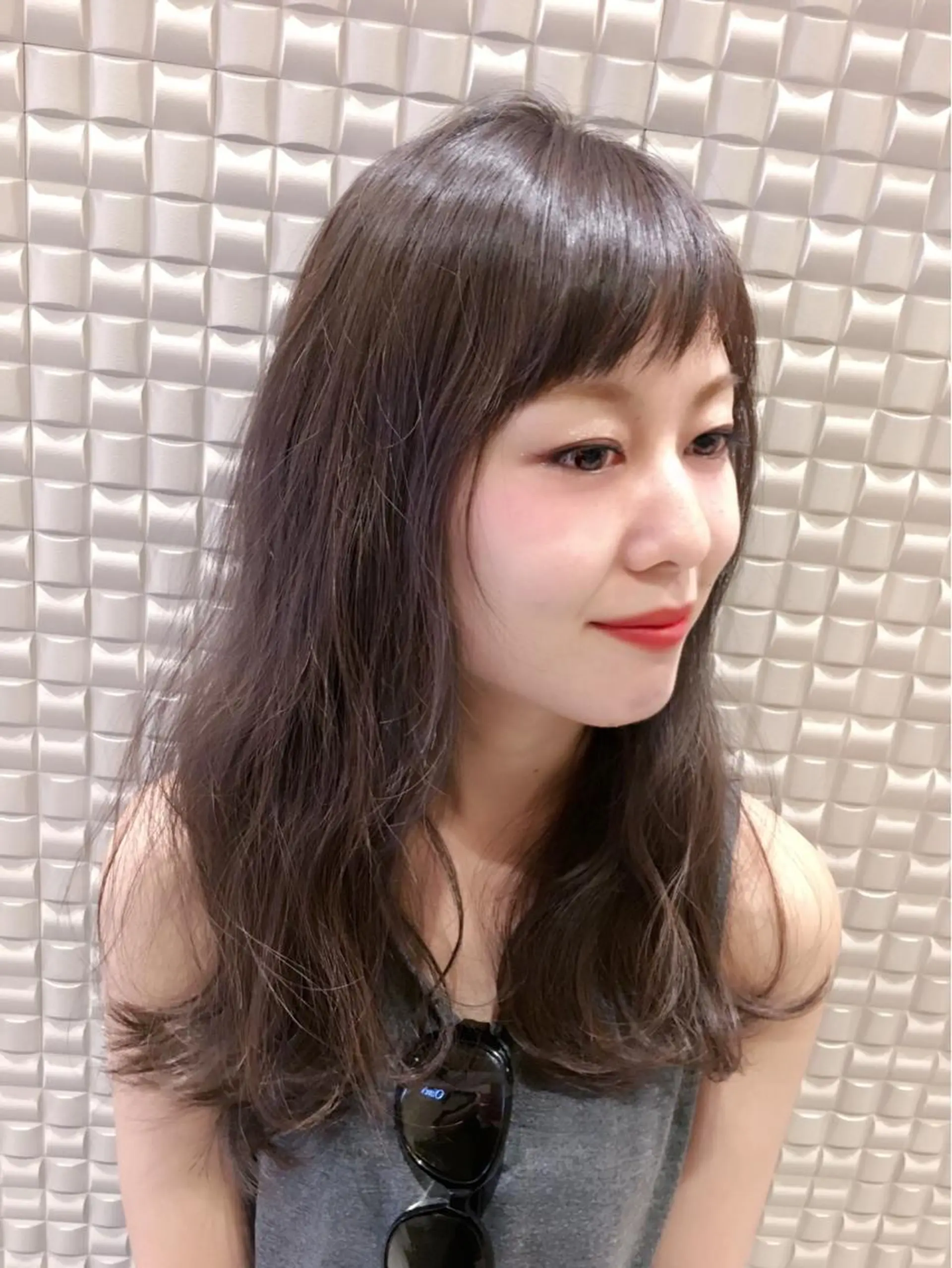 ミディアム セミロング ロング カラー アッシュ パープルカラー パープルアッシュ scene.池袋所属・scene. haraのヘアスタイル